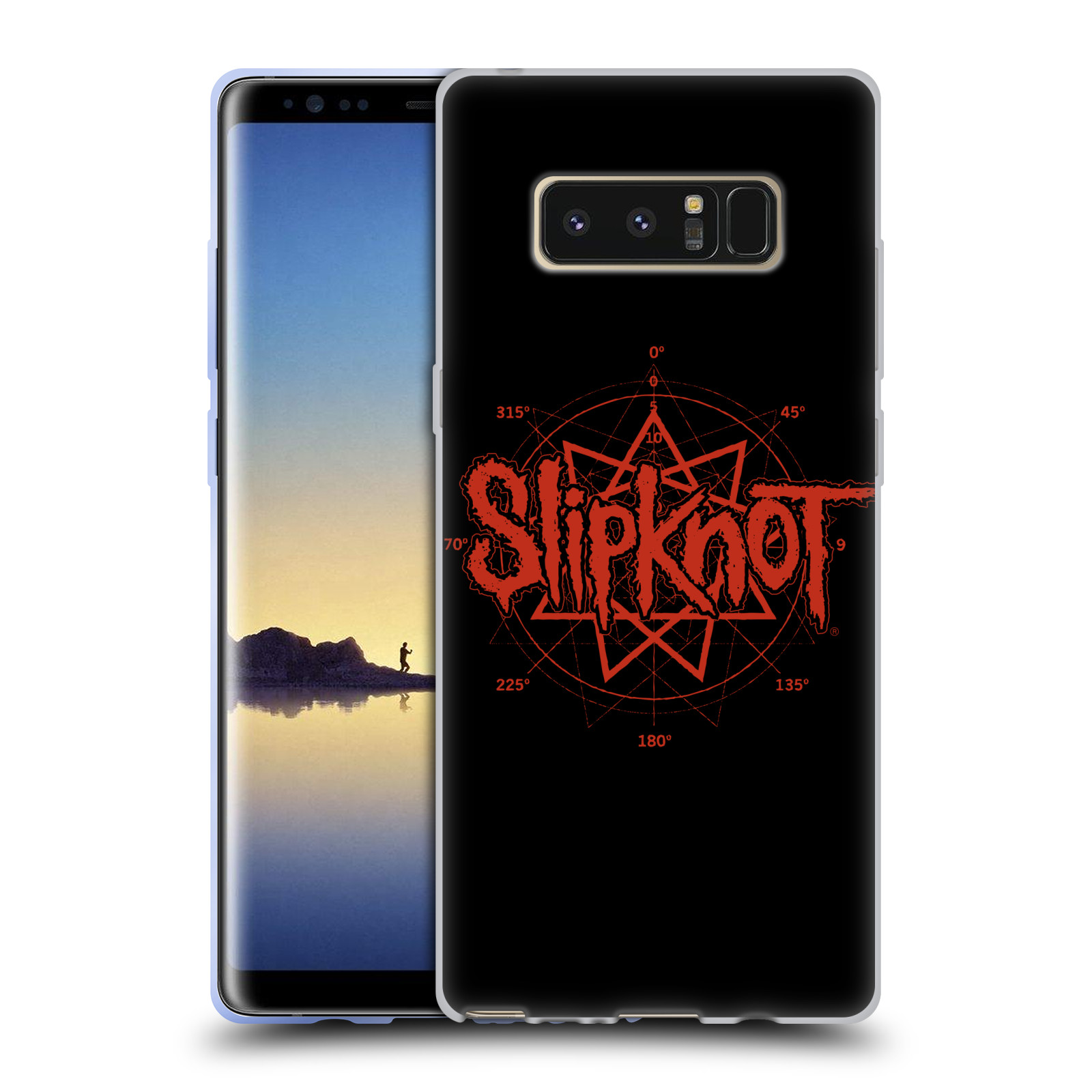 HEAD CASE silikonový obal na mobil Samsung Galaxy Note 8 hudební skupina Slipknot logo