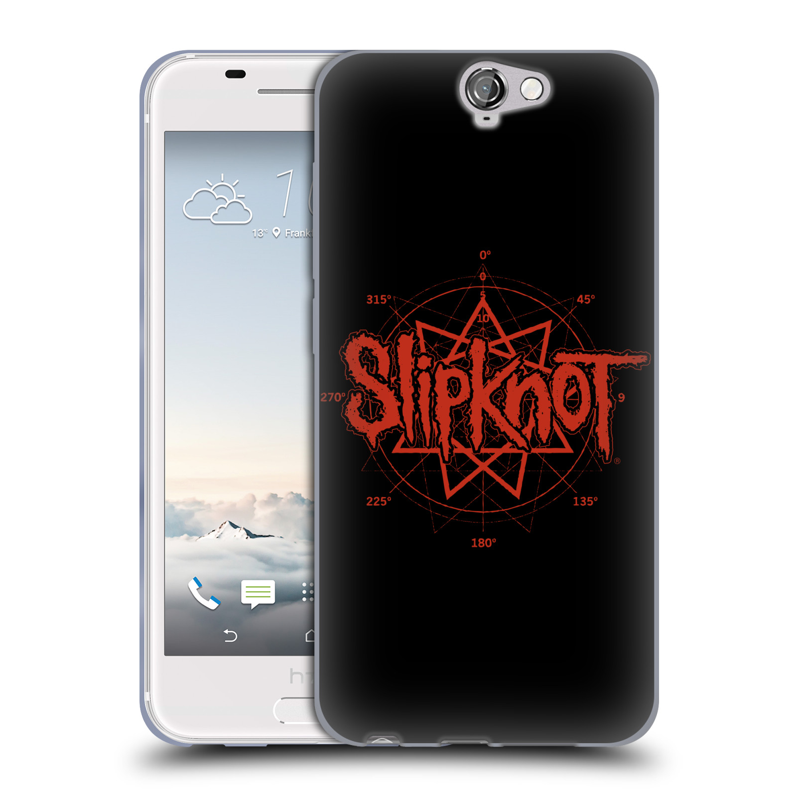 HEAD CASE silikonový obal na mobil HTC One A9 hudební skupina Slipknot logo