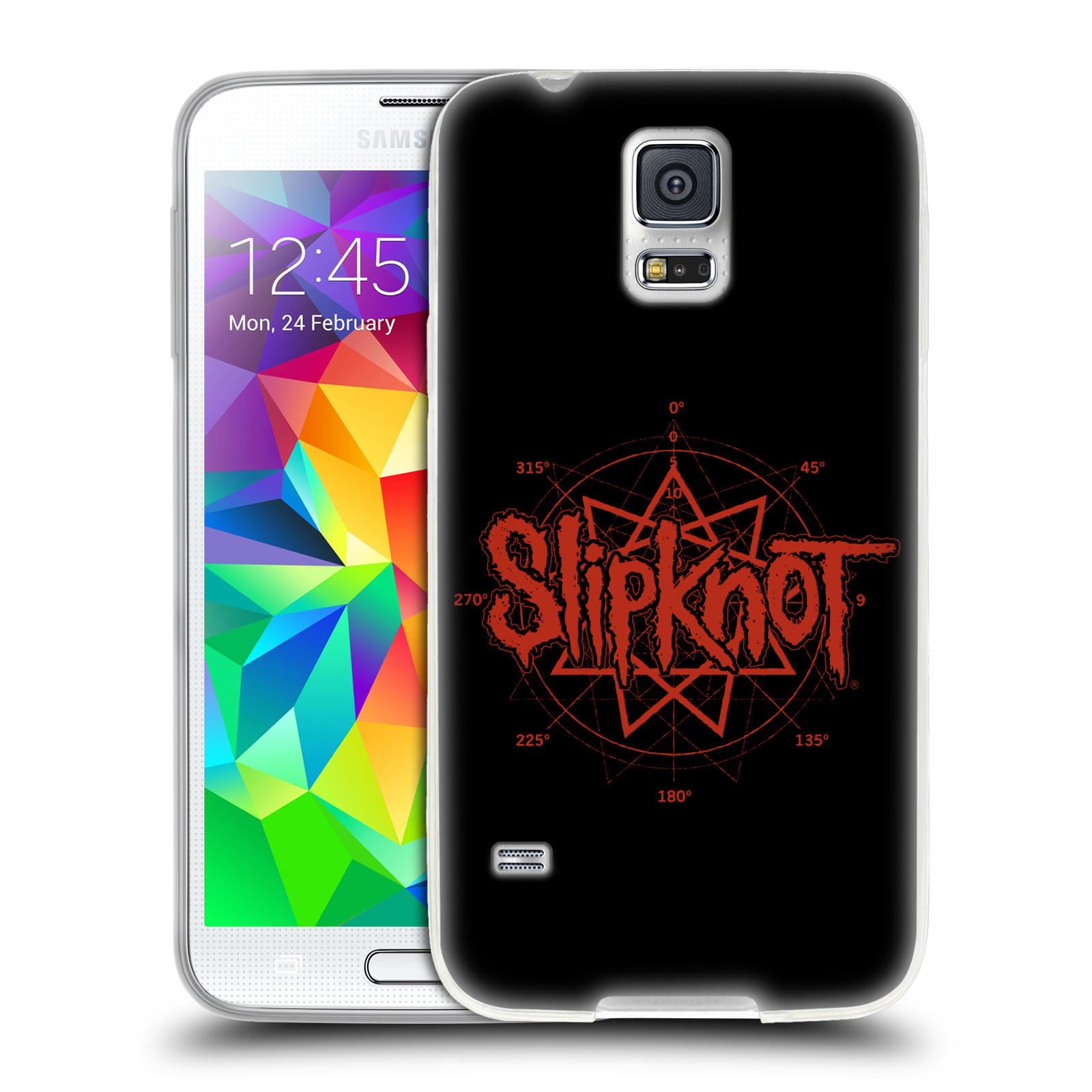HEAD CASE silikonový obal na mobil Samsung Galaxy S5 hudební skupina Slipknot logo