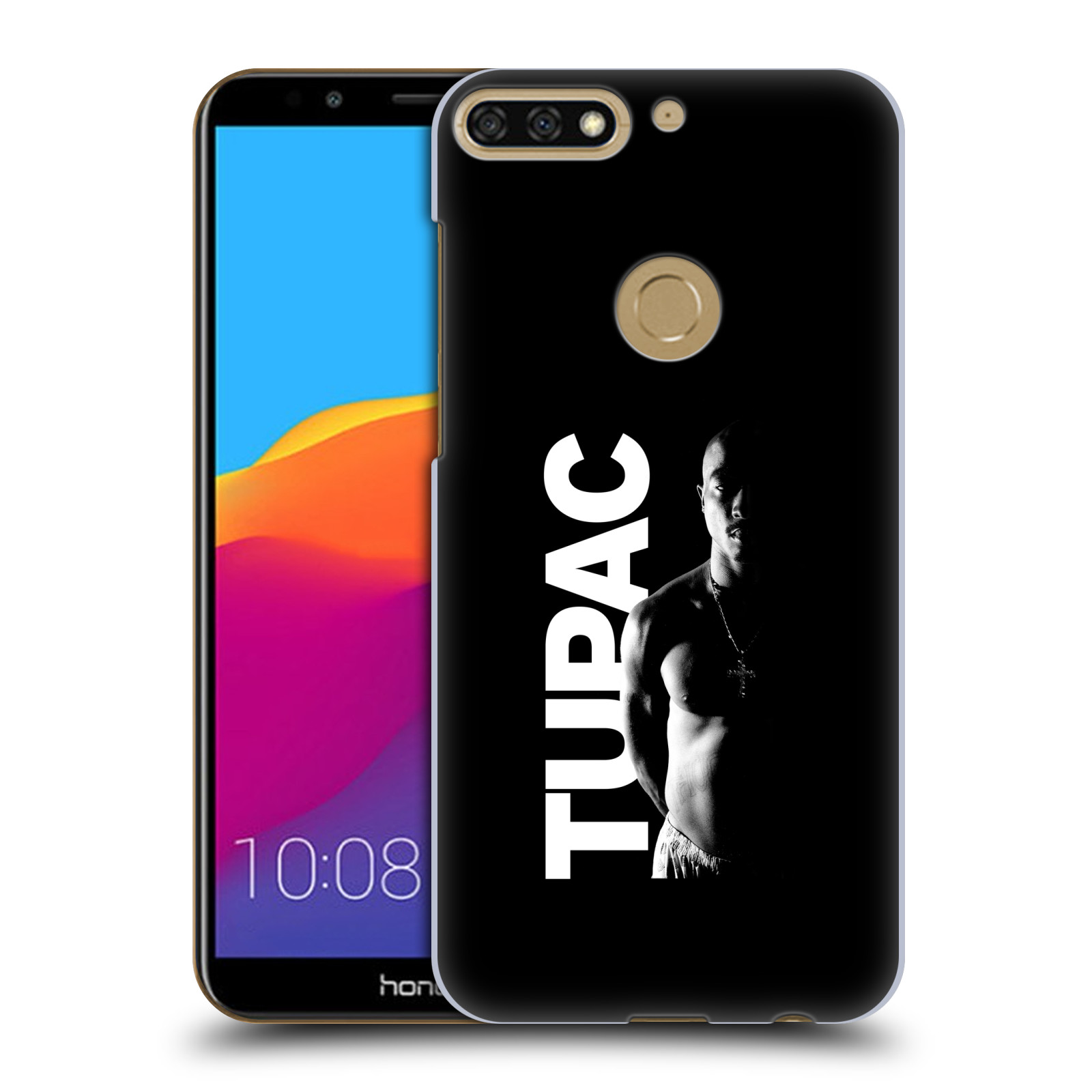 HEAD CASE plastový obal na mobil Honor 7c Zpěvák rapper Tupac Shakur 2Pac bílý nadpis