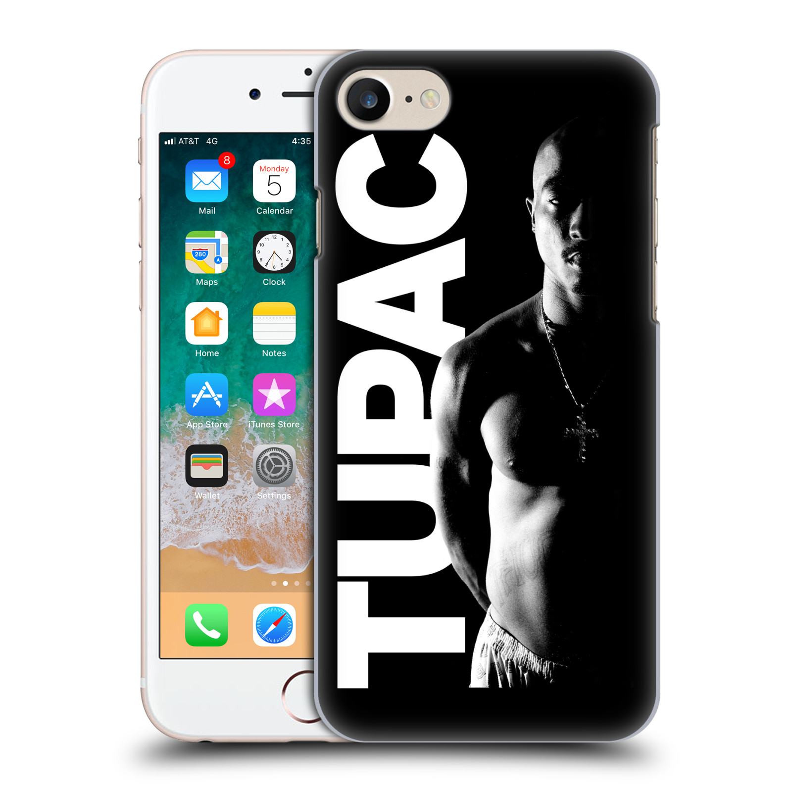 Zadní obal pro mobil Apple Iphone 7/8/SE2020 - HEAD CASE - Zpěvák Tupac Shakur