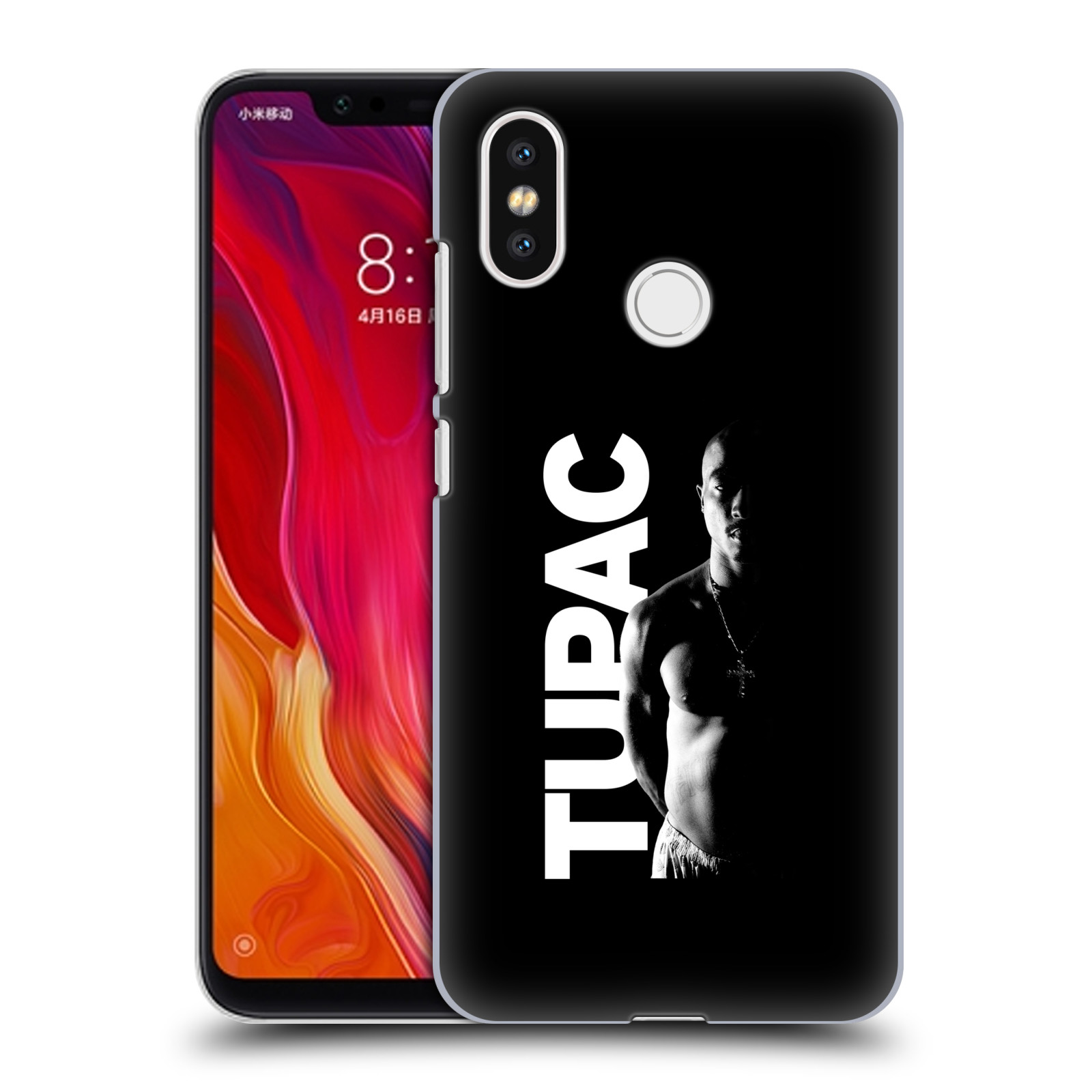 HEAD CASE plastový obal na mobil Xiaomi Mi 8 Zpěvák rapper Tupac Shakur 2Pac bílý nadpis