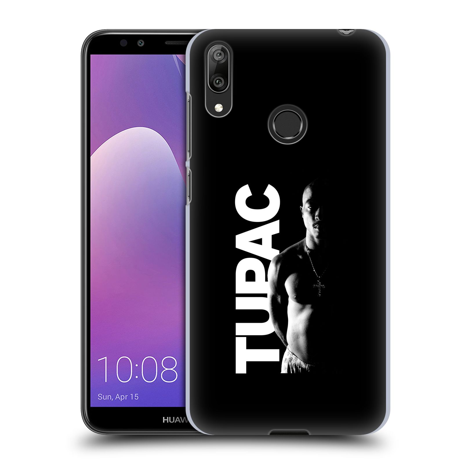 Pouzdro na mobil Huawei Y7 2019 - Head Case - Zpěvák rapper Tupac Shakur 2Pac bílý nadpis
