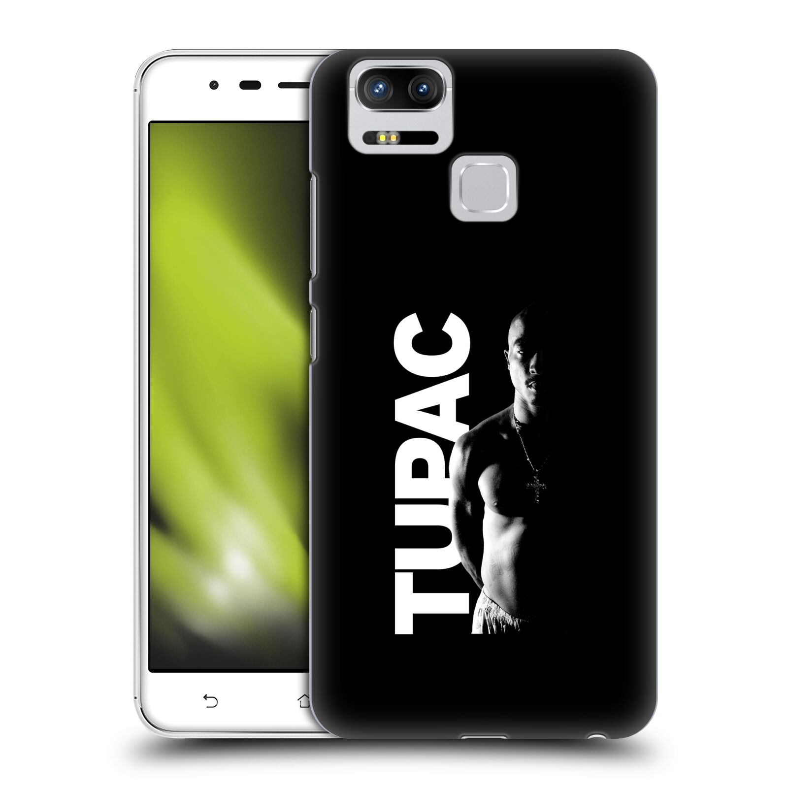 HEAD CASE plastový obal na mobil Asus Zenfone 3 Zoom ZE553KL Zpěvák rapper Tupac Shakur 2Pac bílý nadpis