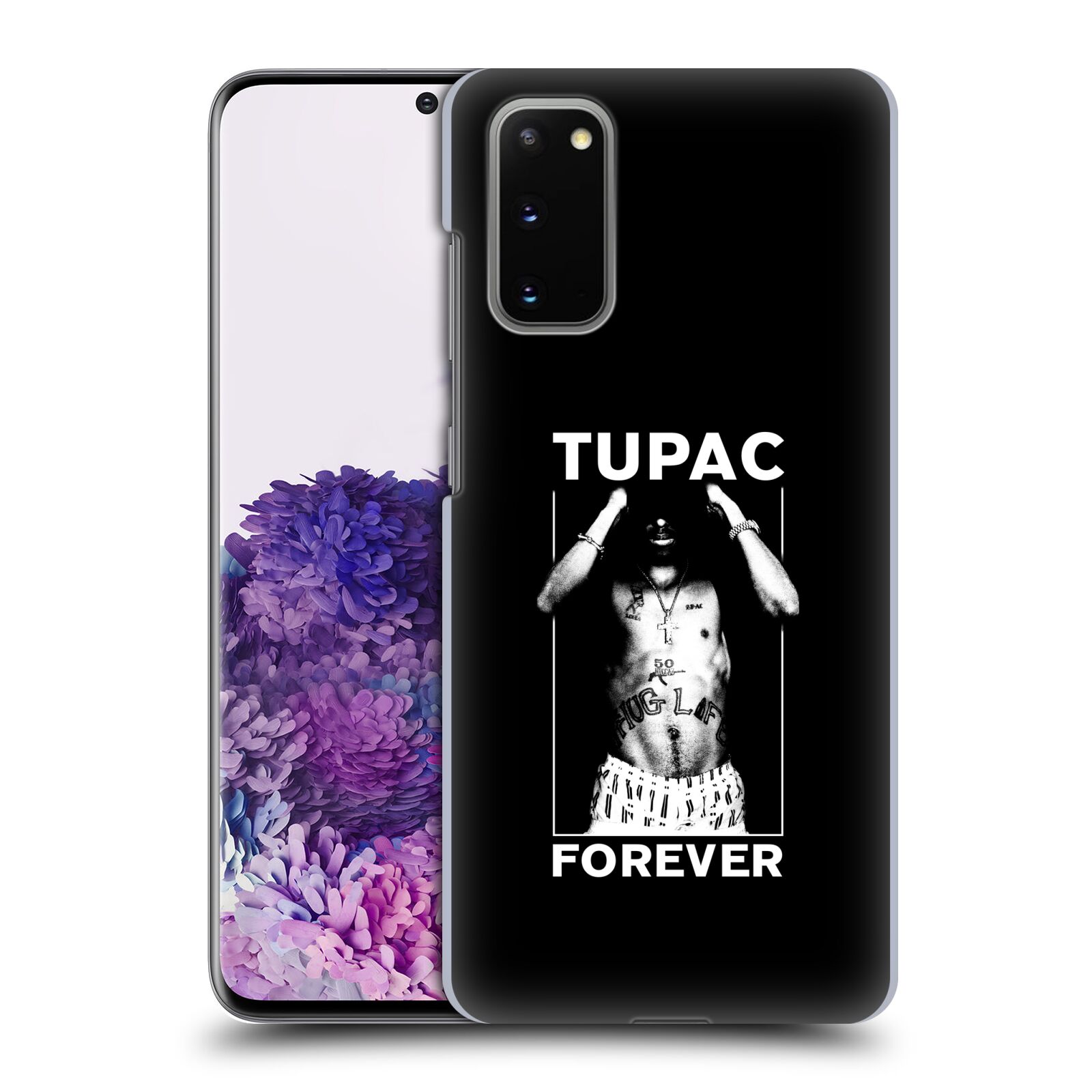 Pouzdro na mobil Samsung Galaxy S20 - HEAD CASE - Zpěvák rapper Tupac Shakur 2Pac bílý popisek FOREVER