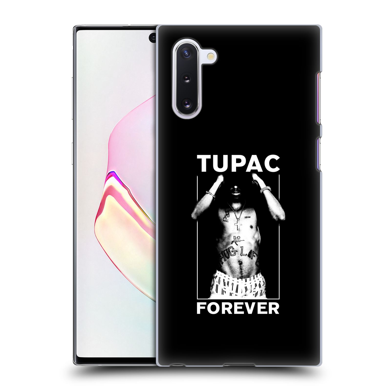 Pouzdro na mobil Samsung Galaxy Note 10 - HEAD CASE - Zpěvák rapper Tupac Shakur 2Pac bílý popisek FOREVER
