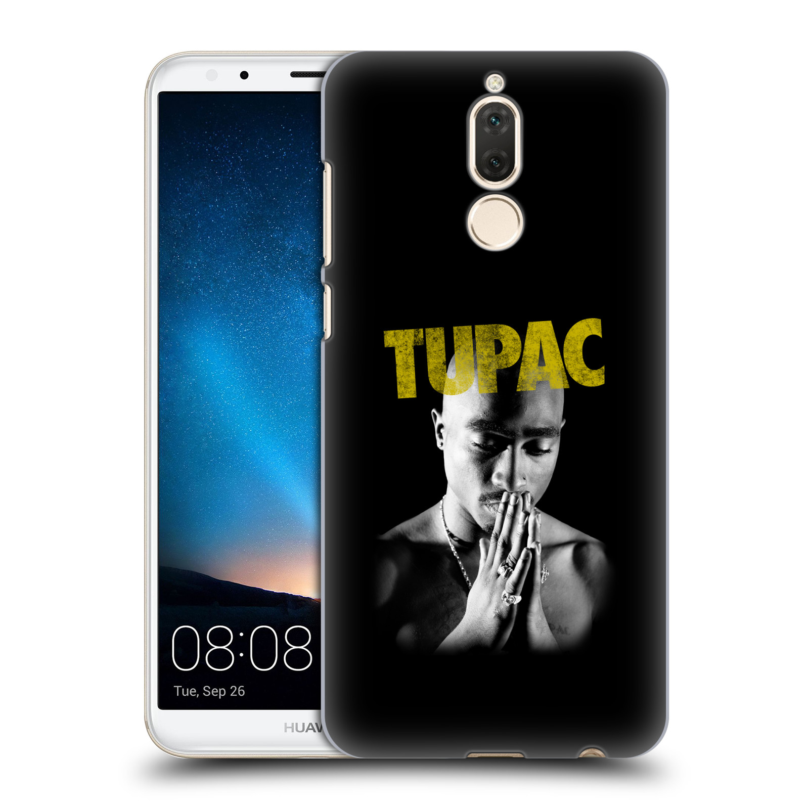 HEAD CASE plastový obal na mobil Huawei Mate 10 LITE Zpěvák rapper Tupac Shakur 2Pac zlatý nadpis