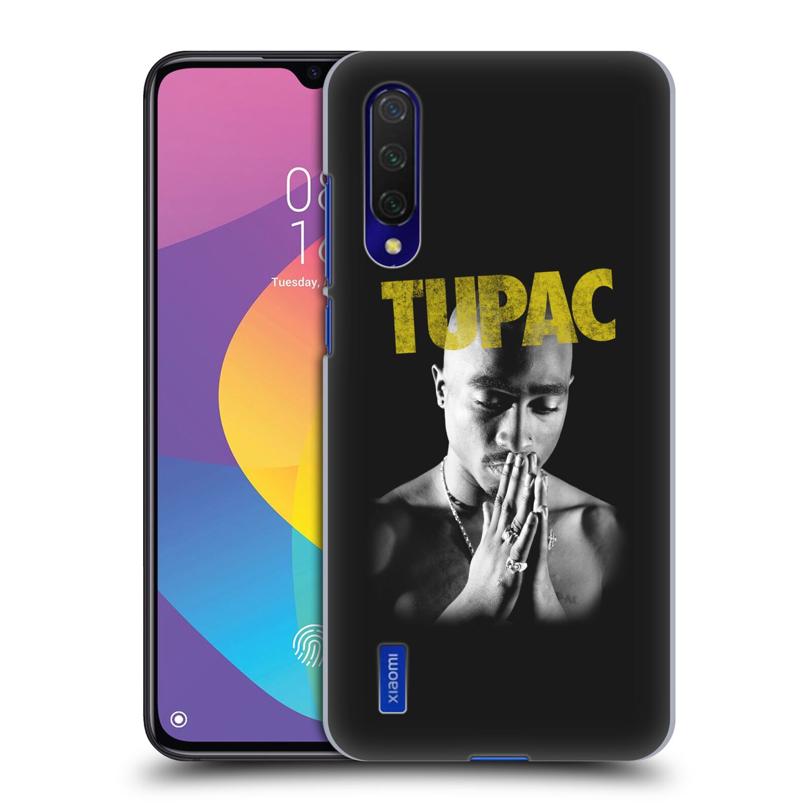 Zadní kryt na mobil Xiaomi MI 9 LITE Zpěvák rapper Tupac Shakur 2Pac zlatý nadpis
