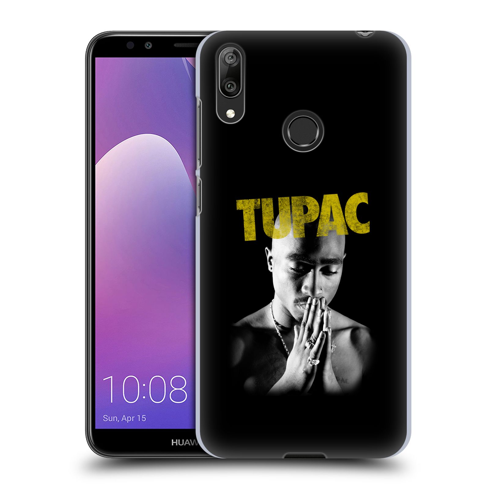 Pouzdro na mobil Huawei Y7 2019 - Head Case - Zpěvák rapper Tupac Shakur 2Pac zlatý nadpis
