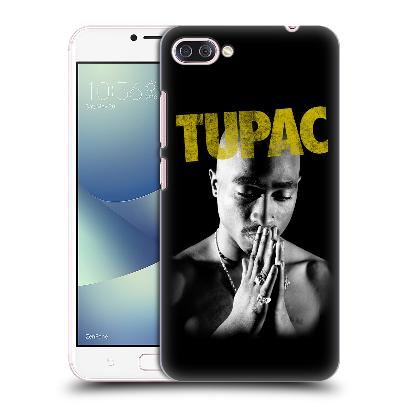 HEAD CASE plastový obal na mobil Asus Zenfone 4 MAX ZC554KL Zpěvák rapper Tupac Shakur 2Pac zlatý nadpis