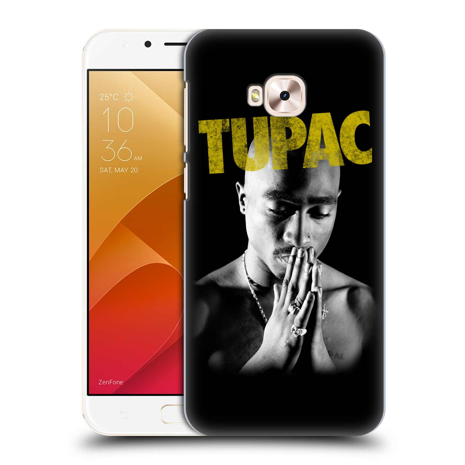 HEAD CASE plastový obal na mobil Asus Zenfone 4 Selfie Pro ZD552KL Zpěvák rapper Tupac Shakur 2Pac zlatý nadpis