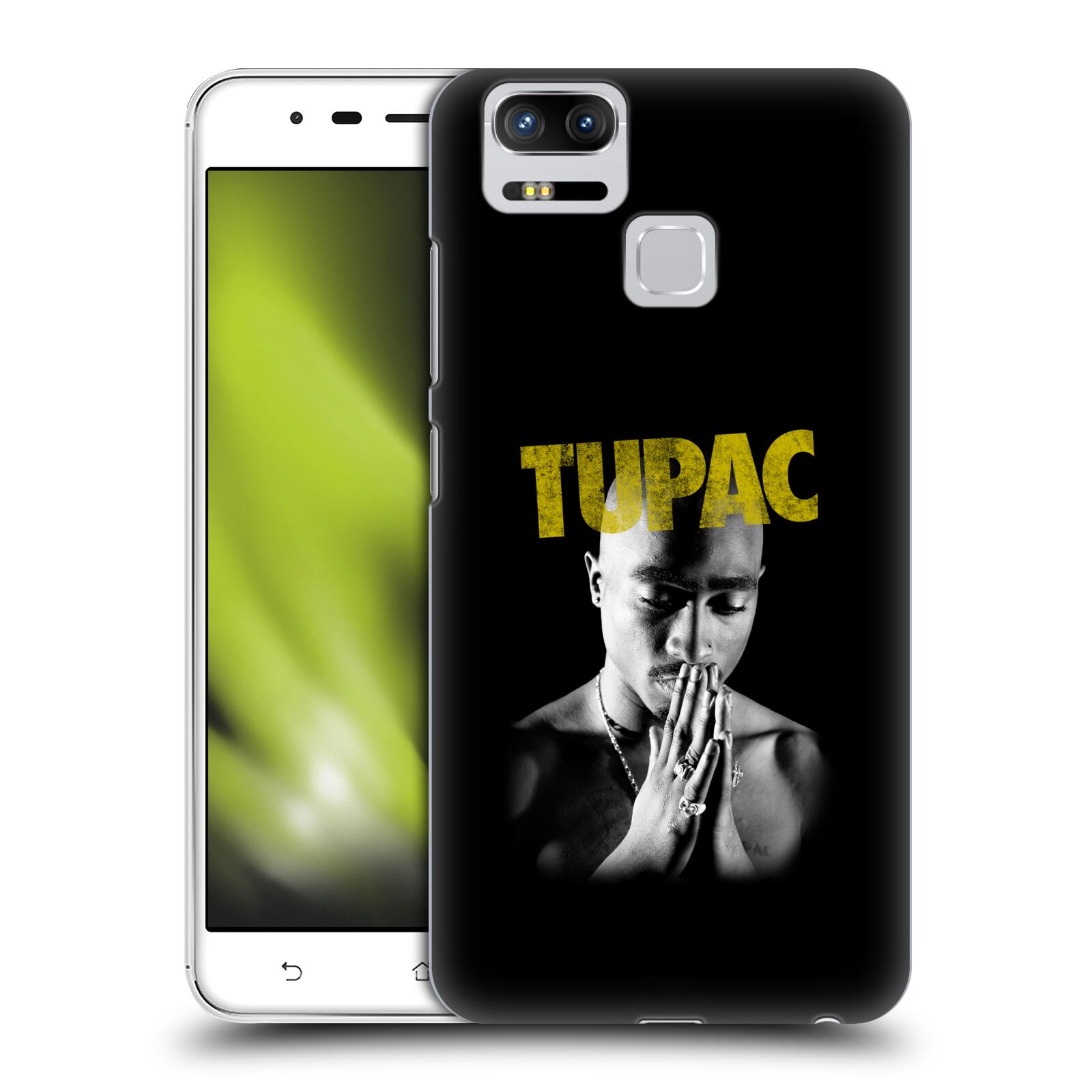 HEAD CASE plastový obal na mobil Asus Zenfone 3 Zoom ZE553KL Zpěvák rapper Tupac Shakur 2Pac zlatý nadpis