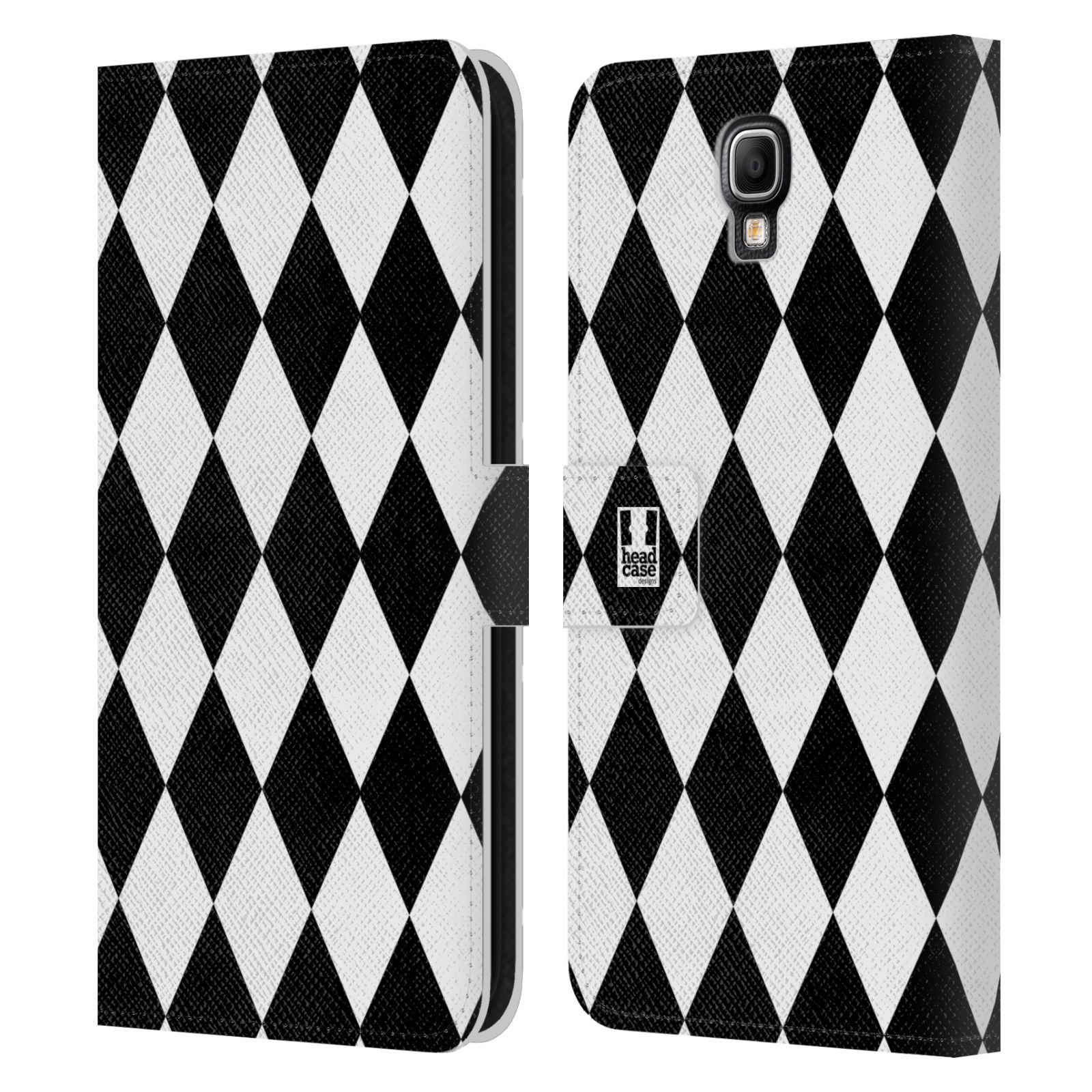 HEAD CASE Flipové pouzdro pro mobil Samsung Galaxy Note 3 NEO (N7505) ČERNÁ A BÍLÁ diamant