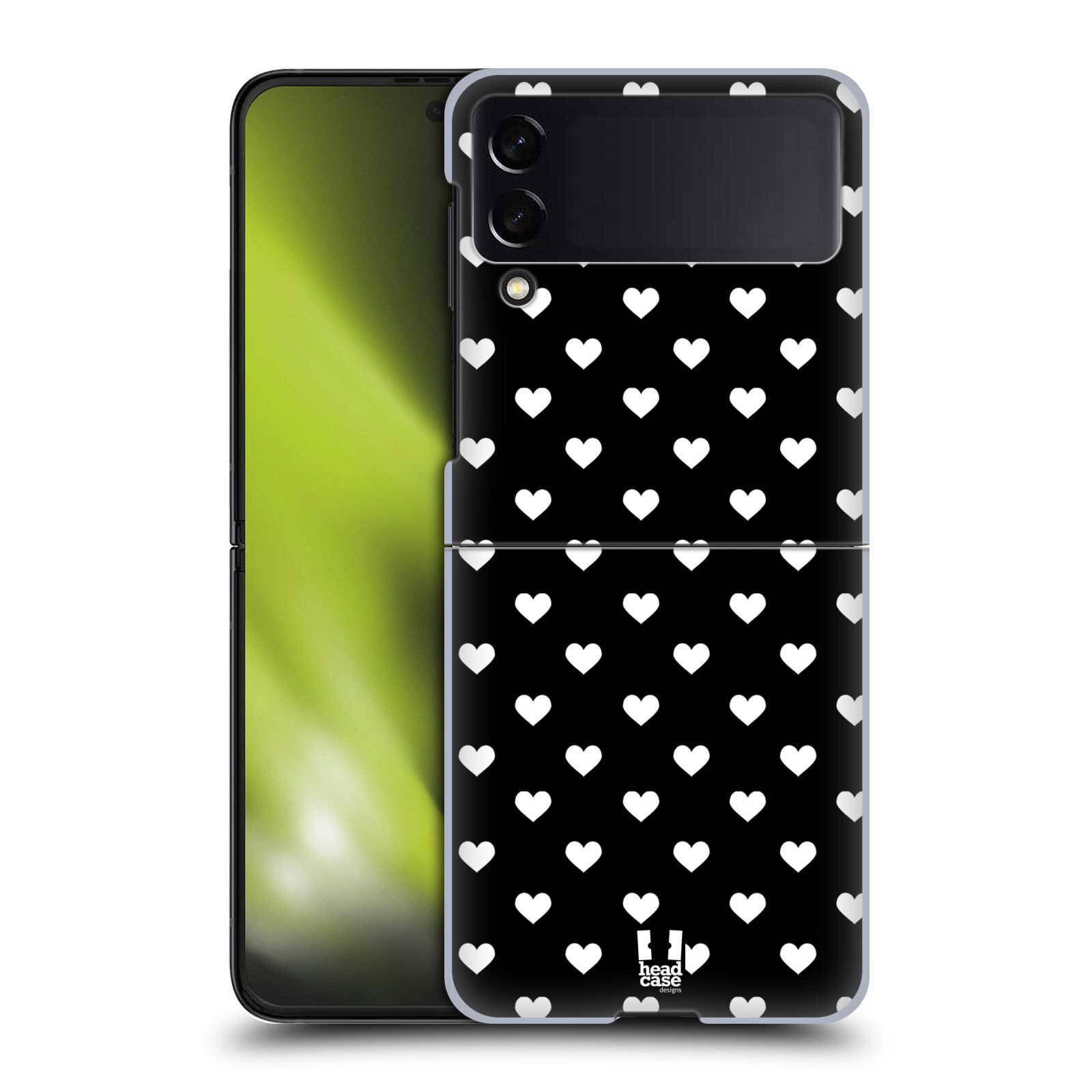 Zadní obal pro mobil Samsung Galaxy Z Flip 4 - HEAD CASE - Malá srdíčka černá a bílá