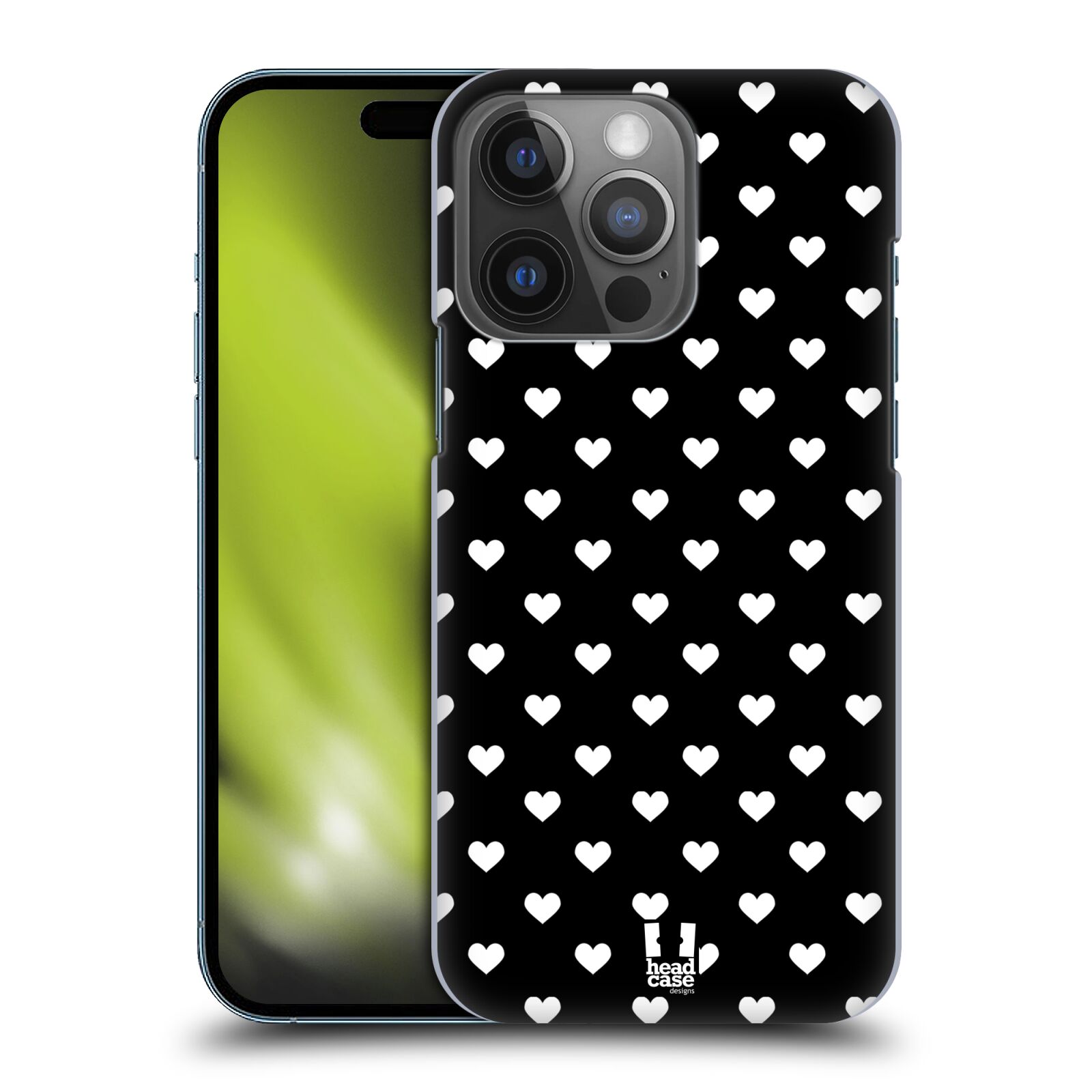 Zadní obal pro mobil Apple Iphone 14 PRO - HEAD CASE - Malá srdíčka černá a bílá