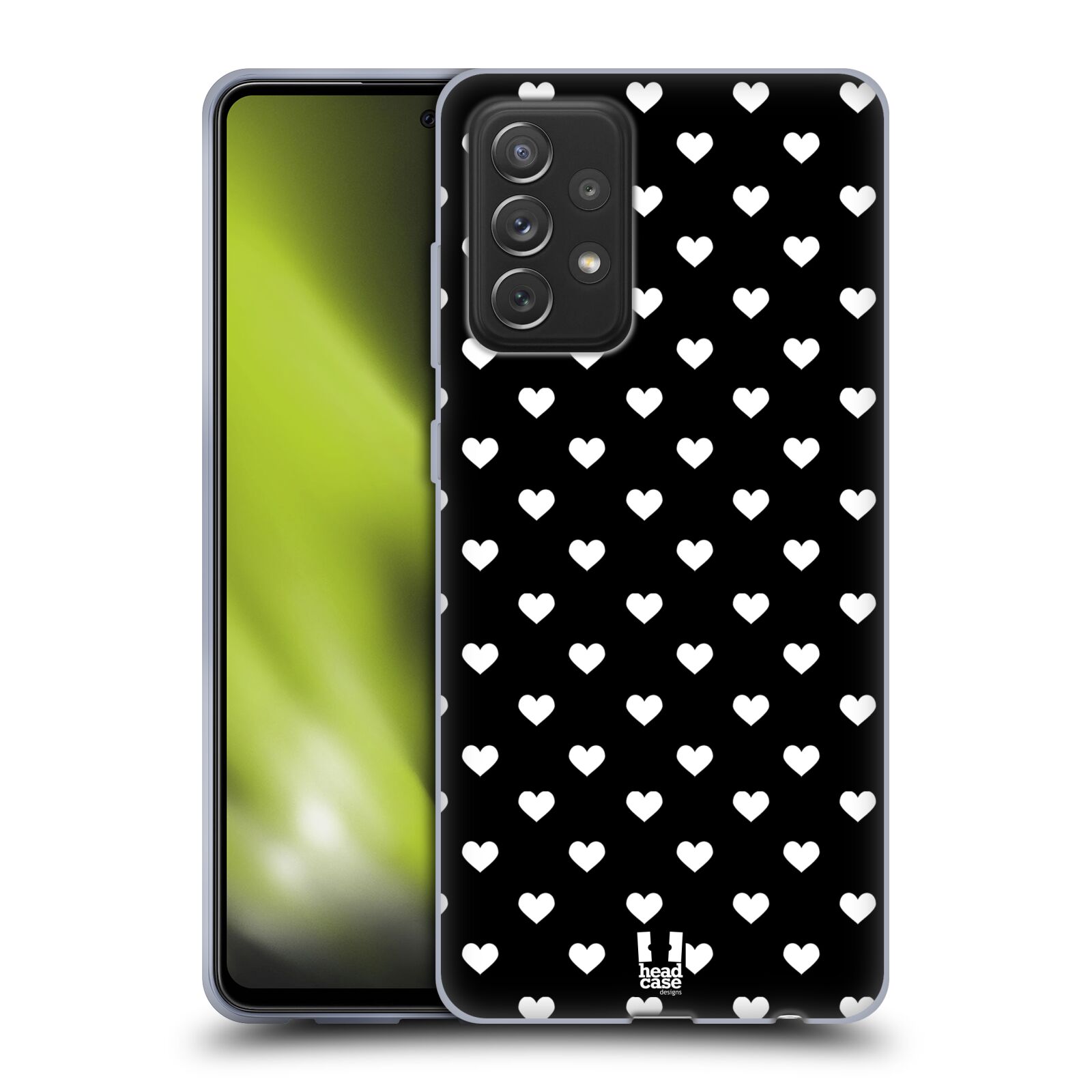 Zadní obal pro mobil Samsung Galaxy A72 / A72 5G - HEAD CASE - Malá srdíčka černá a bílá