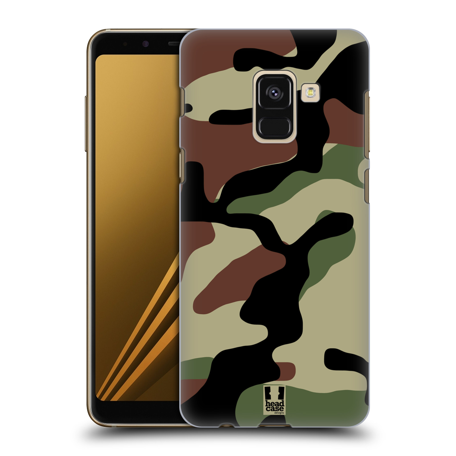 Pouzdro na mobil Samsung Galaxy A8+ 2018, A8 PLUS 2018 - HEAD CASE - Kamufláž les