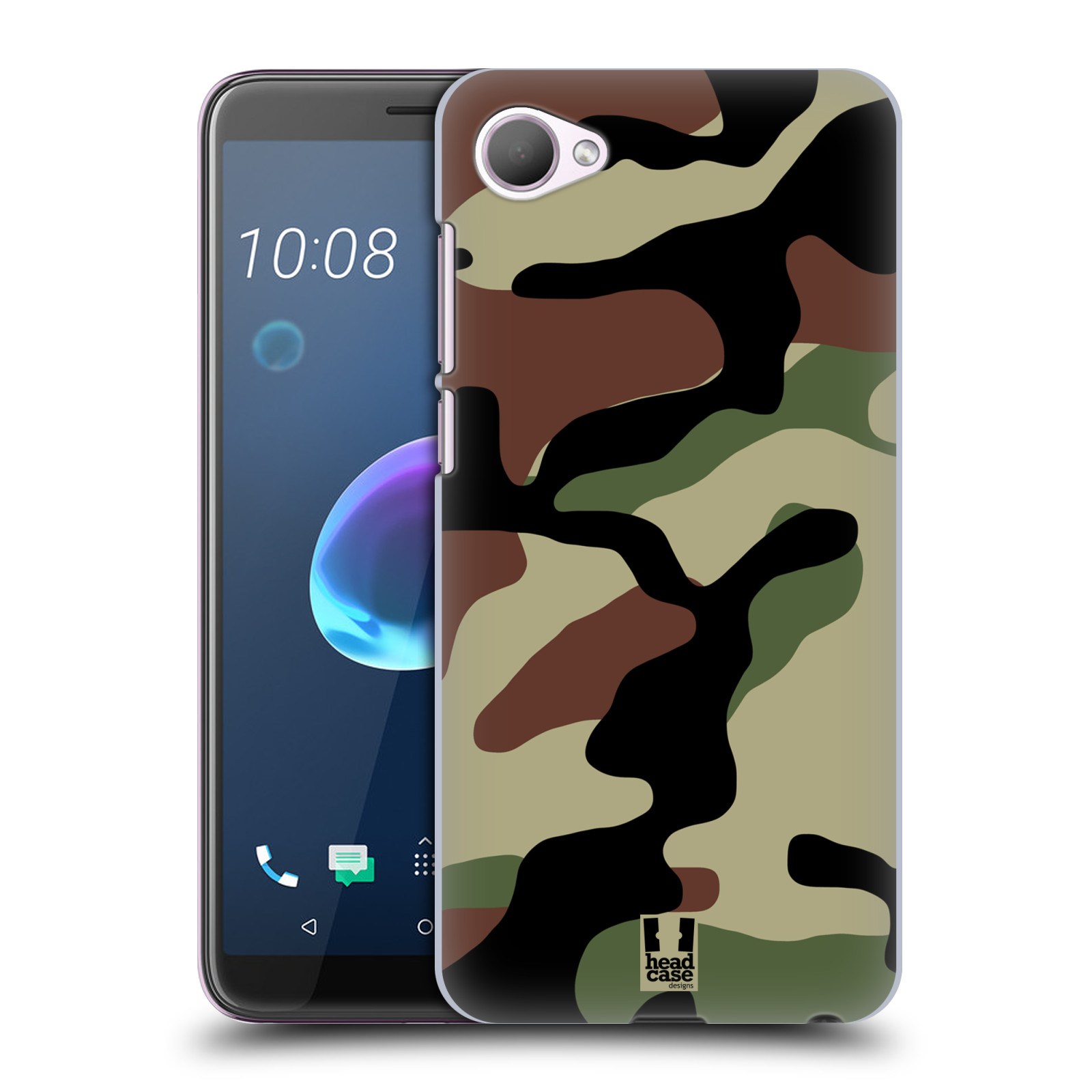 Pouzdro na mobil HTC Desire 12 / Desire 12 DUAL SIM - HEAD CASE - Kamufláž les
