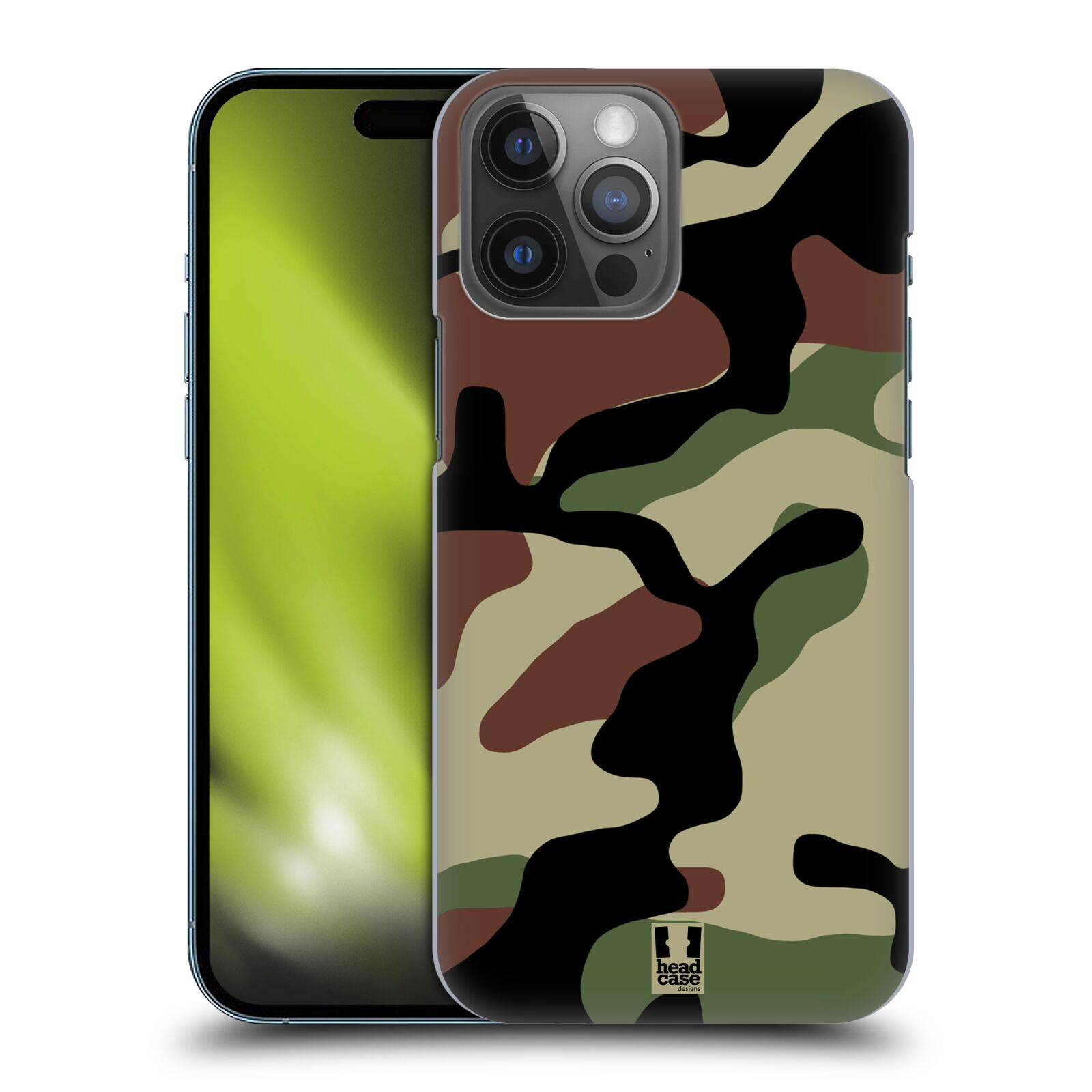 Pouzdro na mobil Apple Iphone 14 PRO MAX - HEAD CASE - Kamufláž les