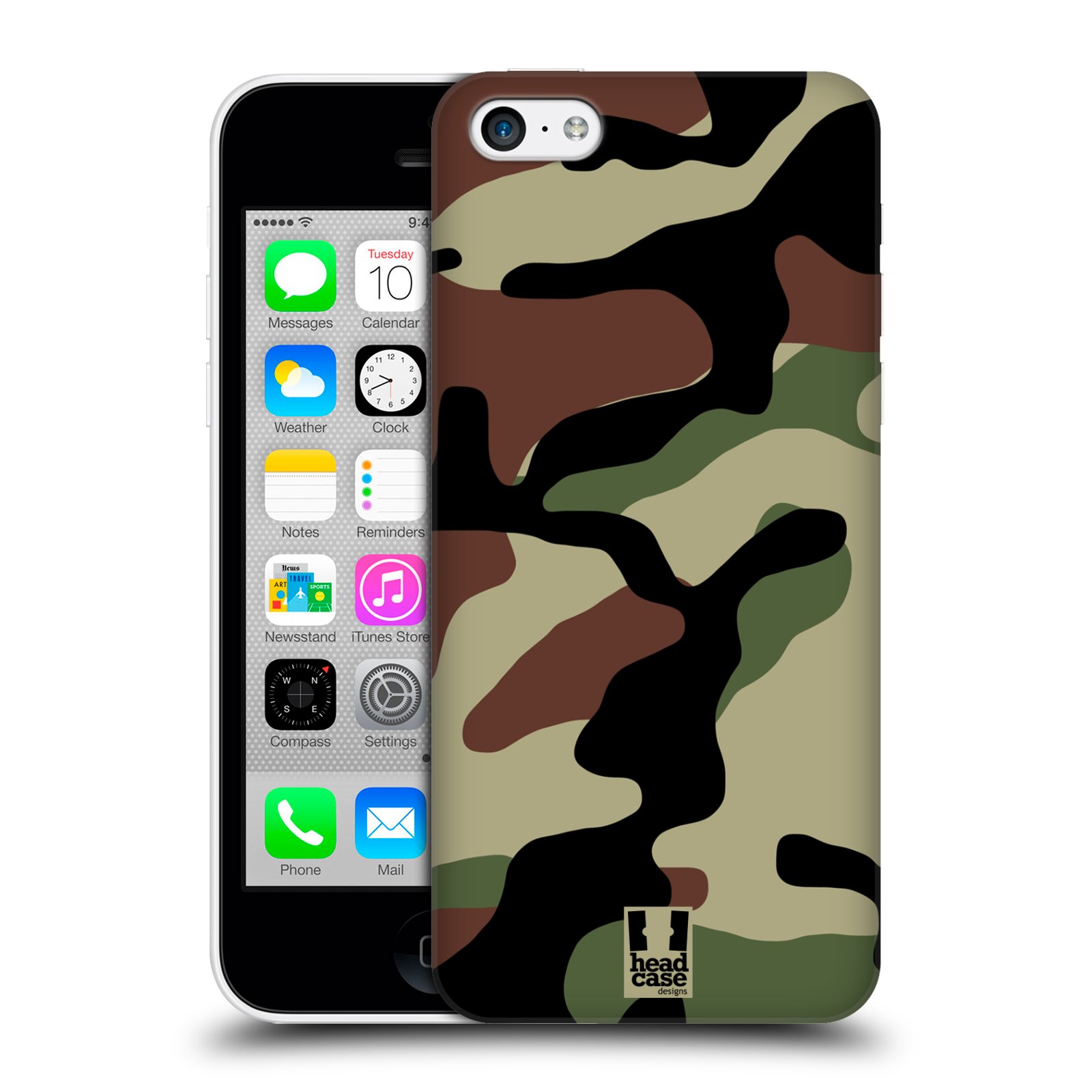 Pouzdro na mobil Apple Iphone 5C - HEAD CASE - Kamufláž les