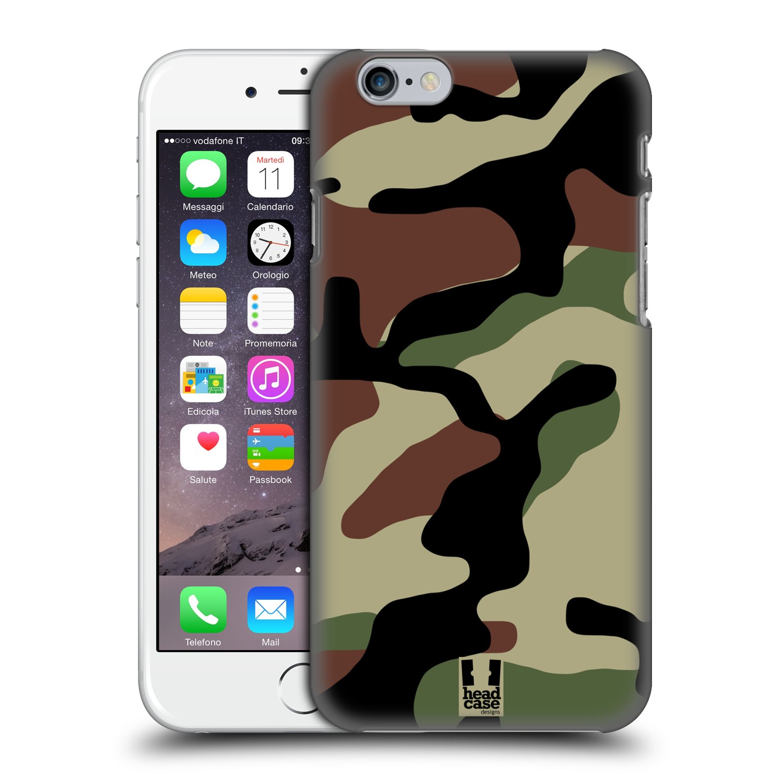 Pouzdro na mobil Apple Iphone 6/6S - HEAD CASE - Kamufláž les