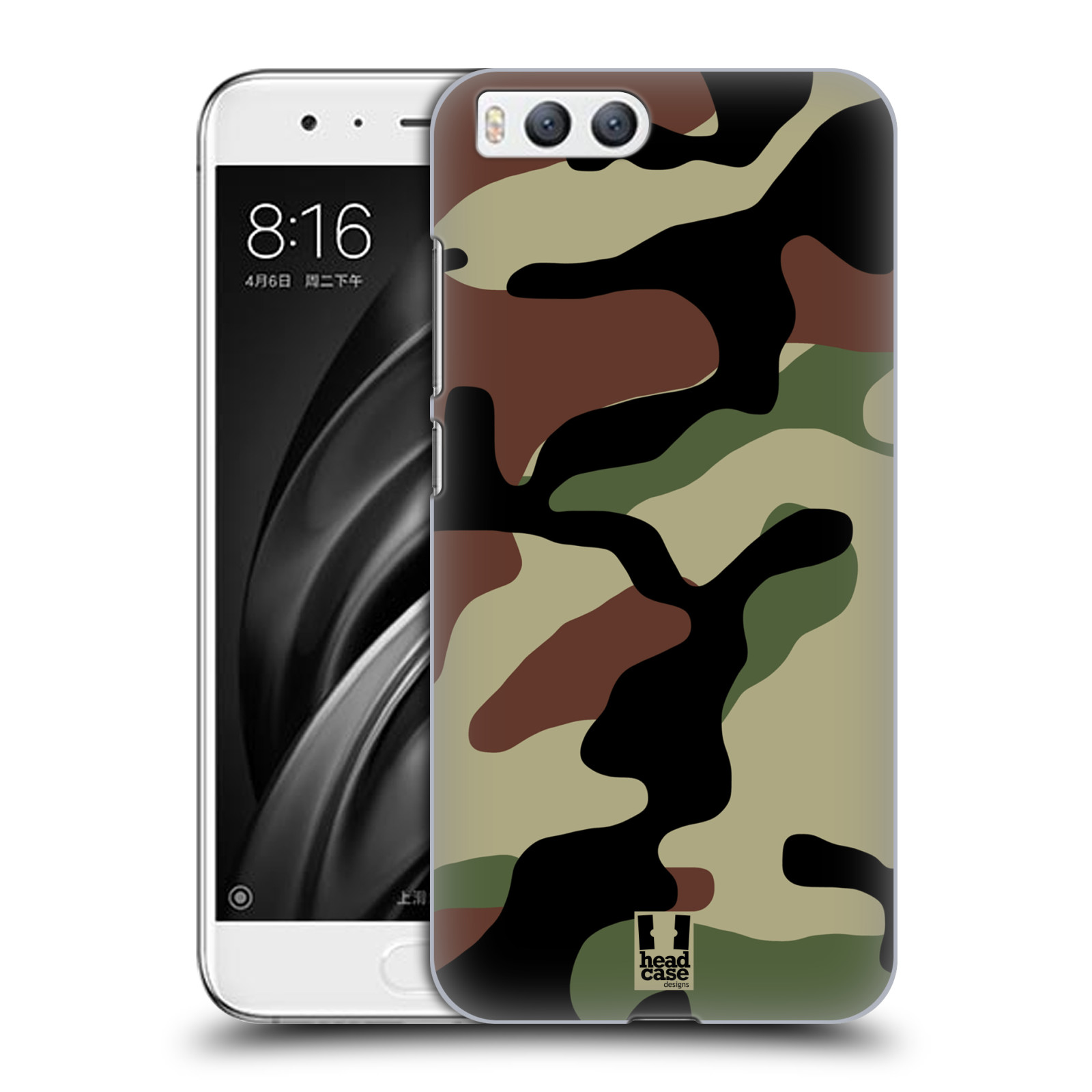 Pouzdro na mobil Xiaomi MI6 - HEAD CASE - Kamufláž les