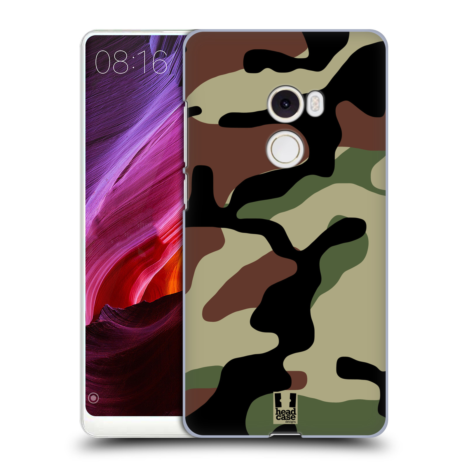 Pouzdro na mobil Xiaomi Mi Mix 2 - HEAD CASE - Kamufláž les