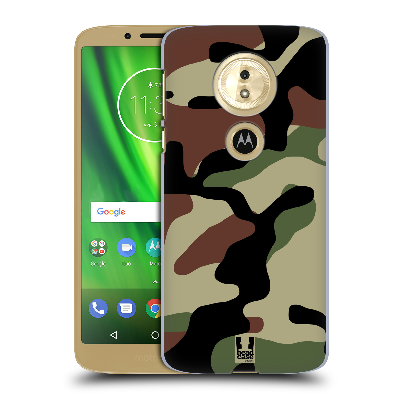 Pouzdro na mobil Motorola Moto E5 - HEAD CASE - Kamufláž les