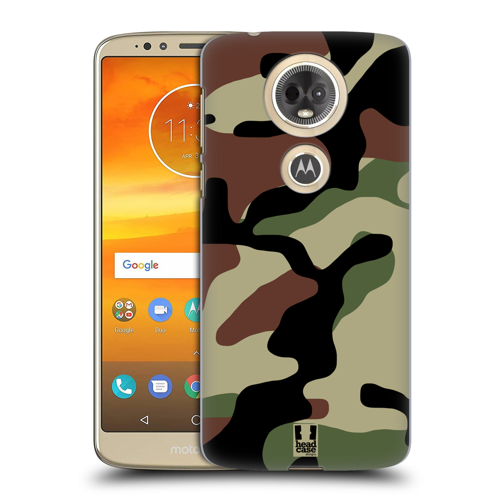 Pouzdro na mobil Motorola Moto E5 PLUS - HEAD CASE - Kamufláž les