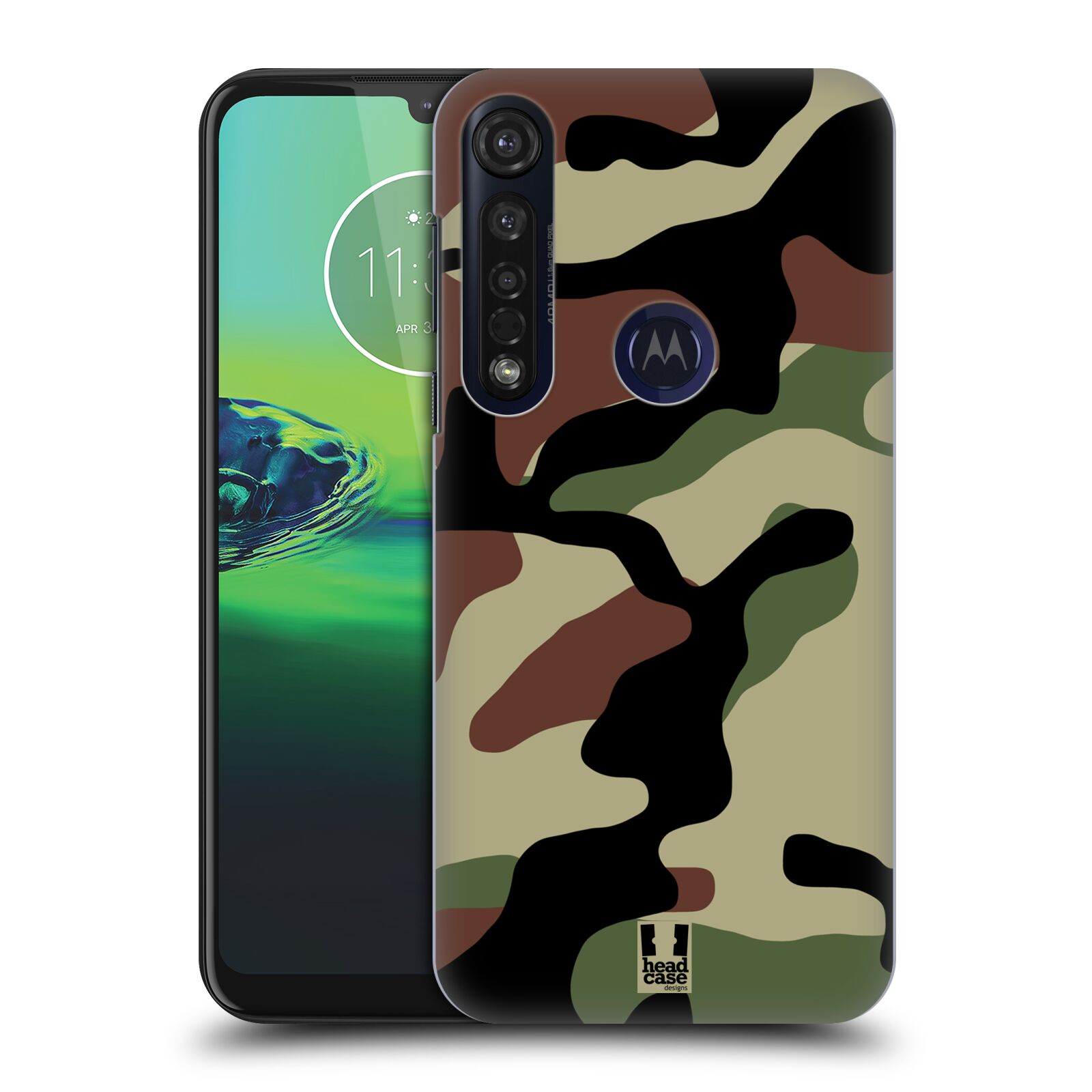 Pouzdro na mobil Motorola Moto G8 PLUS - HEAD CASE - Kamufláž les