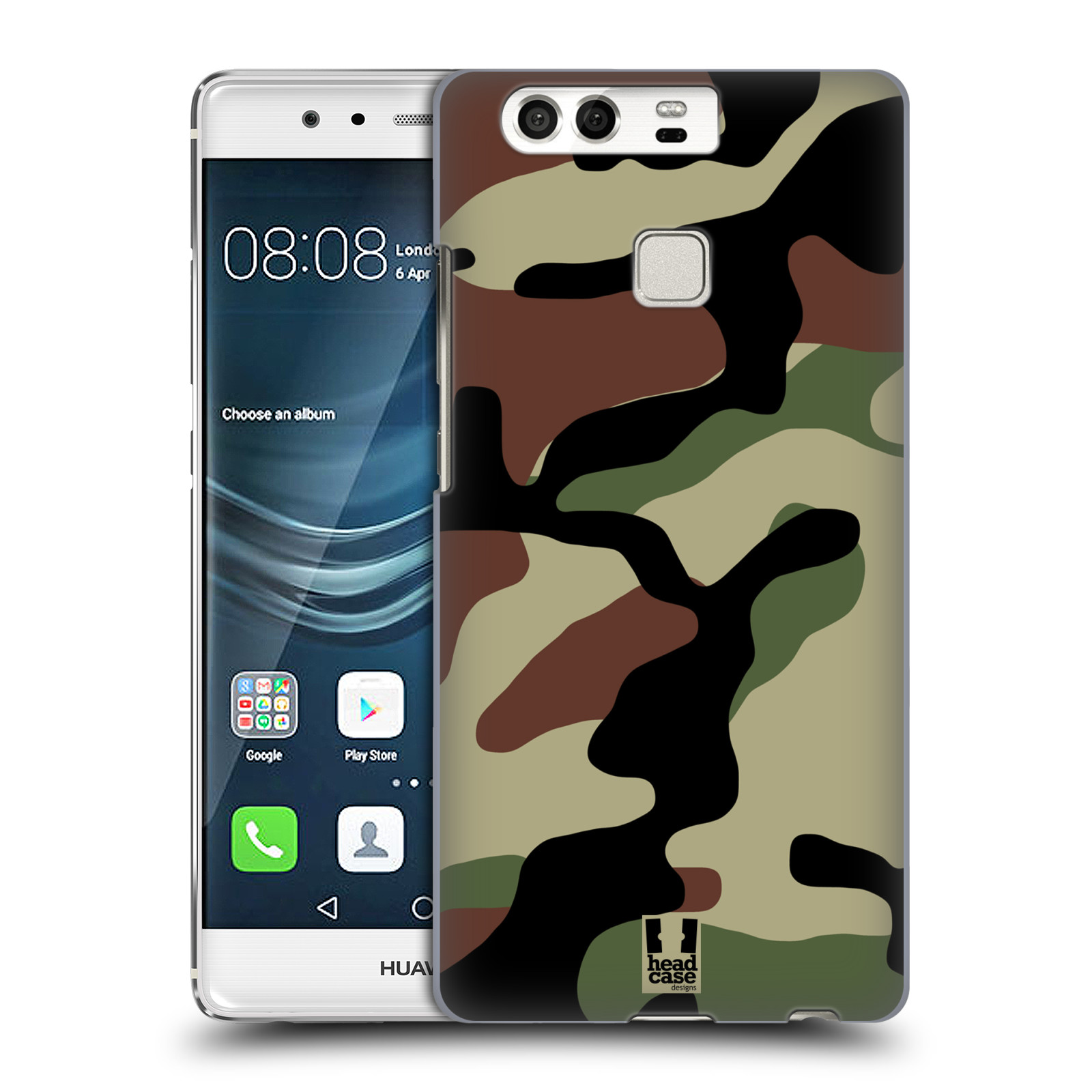 Pouzdro na mobil Huawei P9 / P9 DUAL SIM - HEAD CASE - Kamufláž les