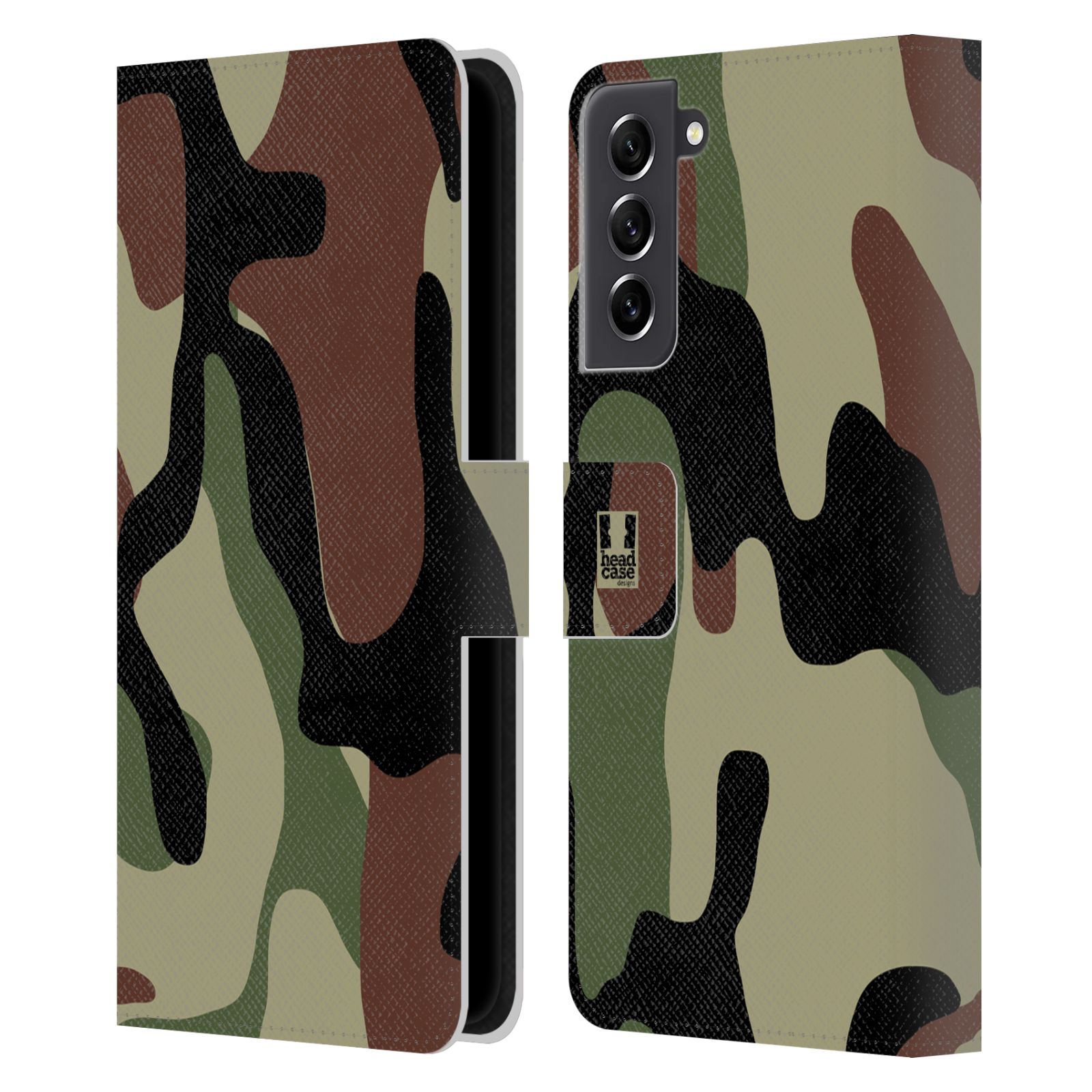 HEAD CASE Pouzdro pro mobil Samsung Galaxy S21 FE 5G - Lesní kamufláž
