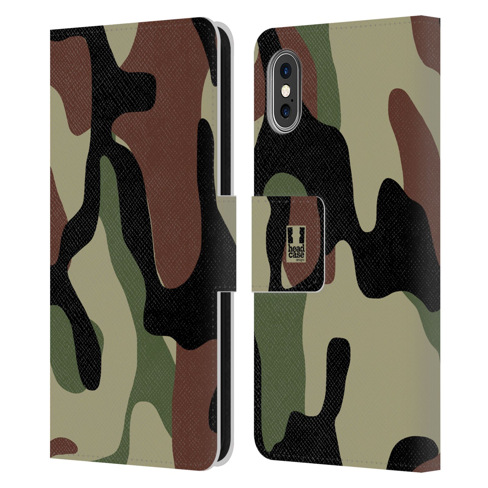 Pouzdro pro mobil Apple Iphone X / XS - Lesní kamufláž