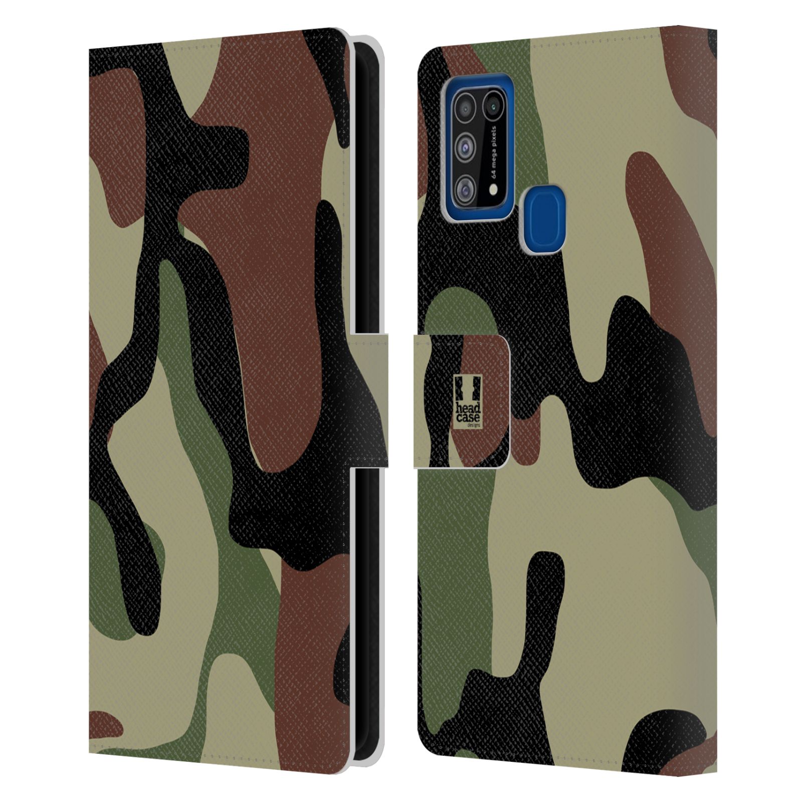 HEAD CASE Pouzdro pro mobil Samsung Galaxy M31 - Lesní kamufláž
