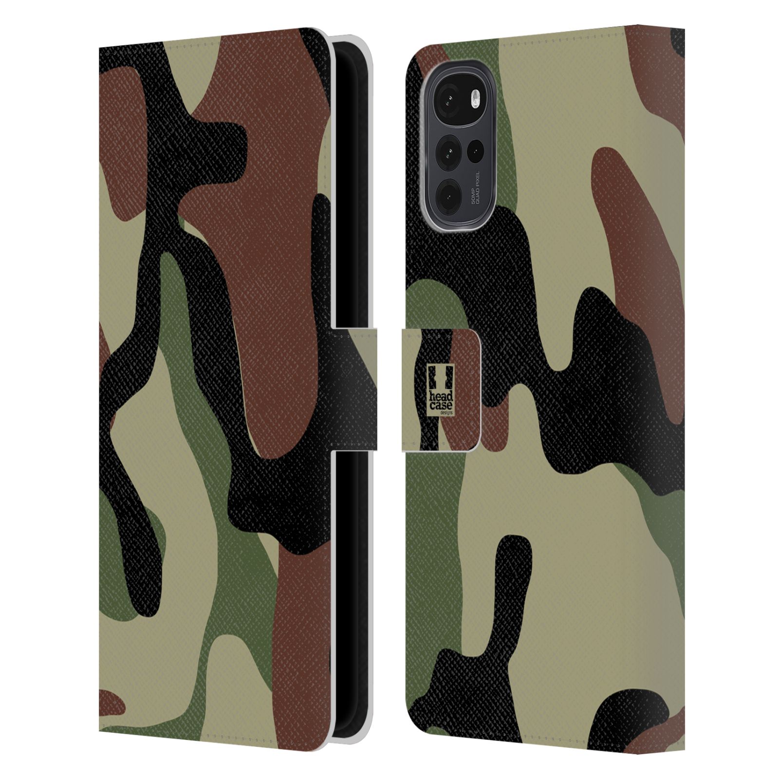HEAD CASE Pouzdro pro mobil Motorola Moto G22 - Lesní kamufláž