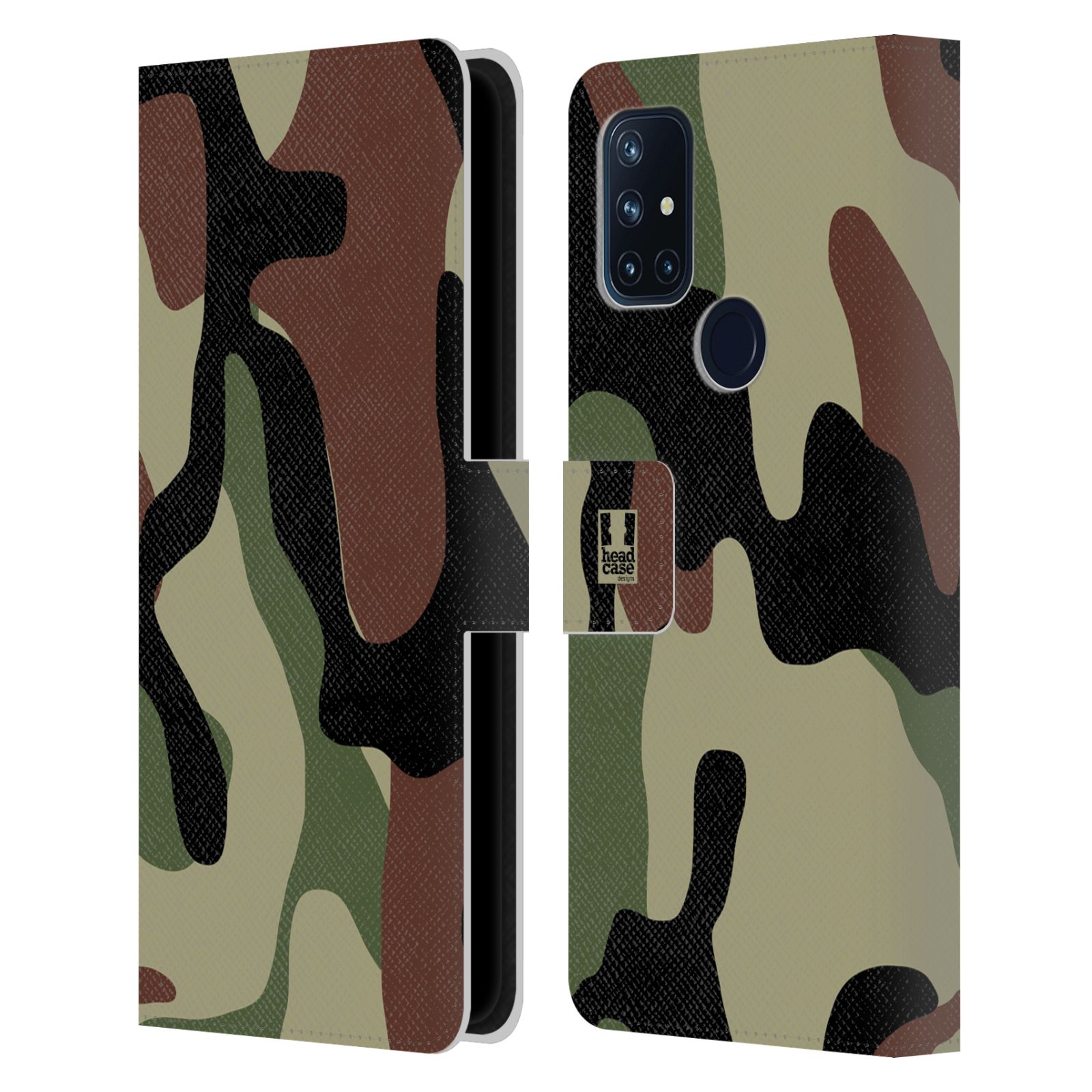HEAD CASE Pouzdro pro mobil OnePlus Nord N10 5G - Lesní kamufláž