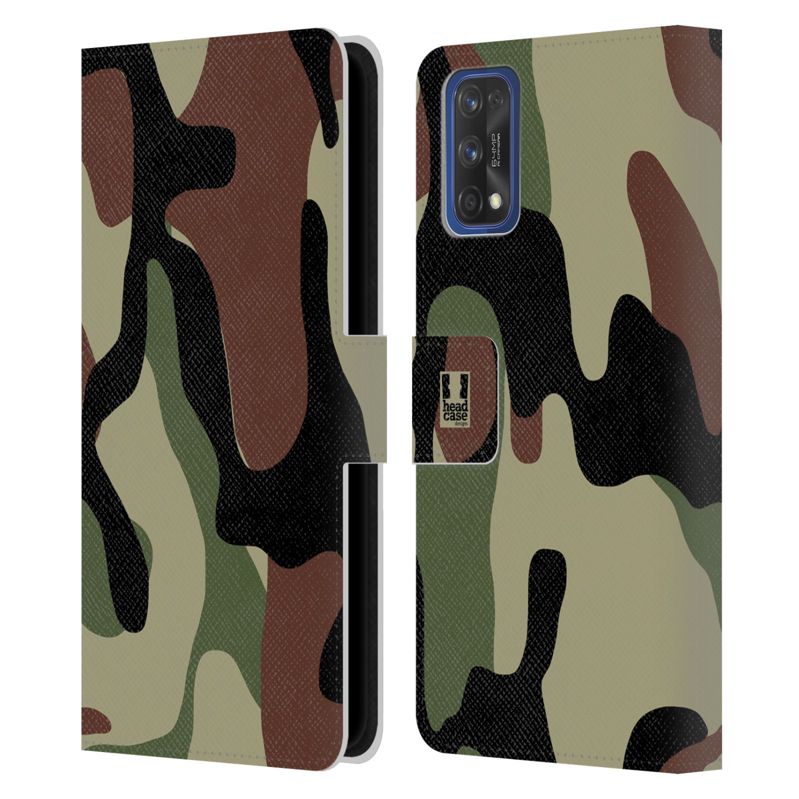 Pouzdro pro mobil Realme 7 PRO - HEAD CASE - Lesní kamufláž
