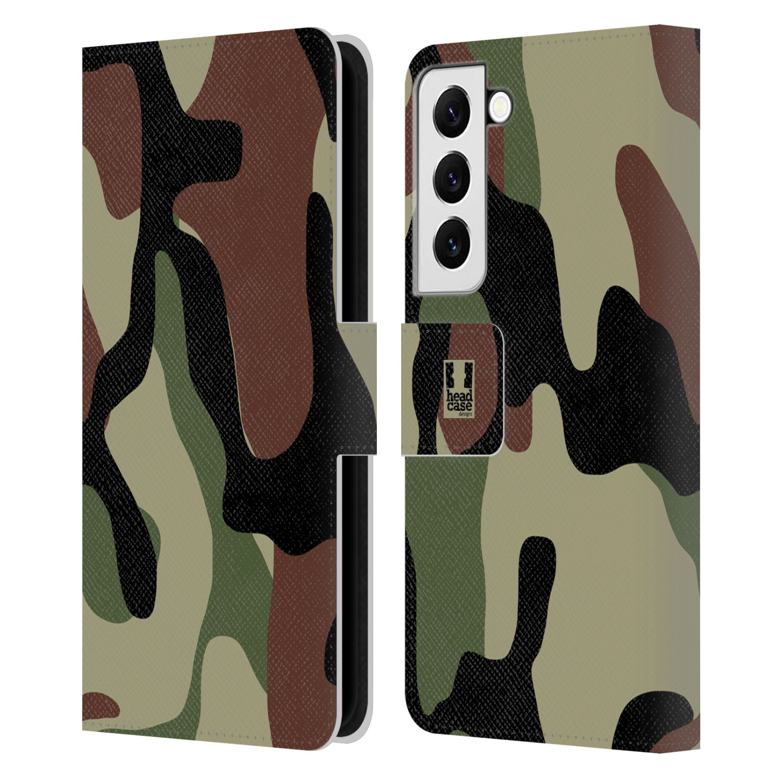 HEAD CASE Pouzdro pro mobil Samsung Galaxy S22 5G - Lesní kamufláž