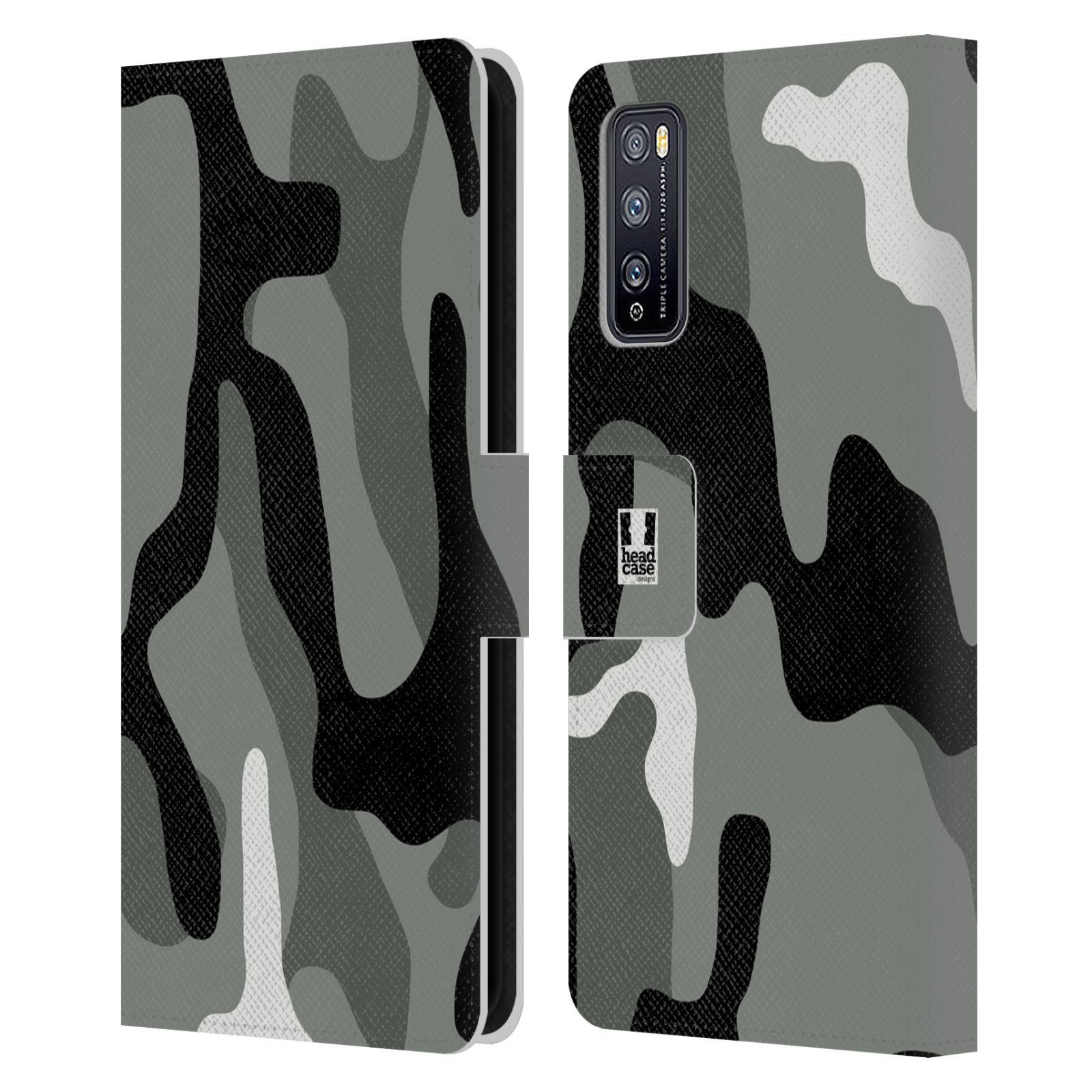 Pouzdro pro mobil Huawei Enjoy Z 5G - Šedý odstín kamufláž