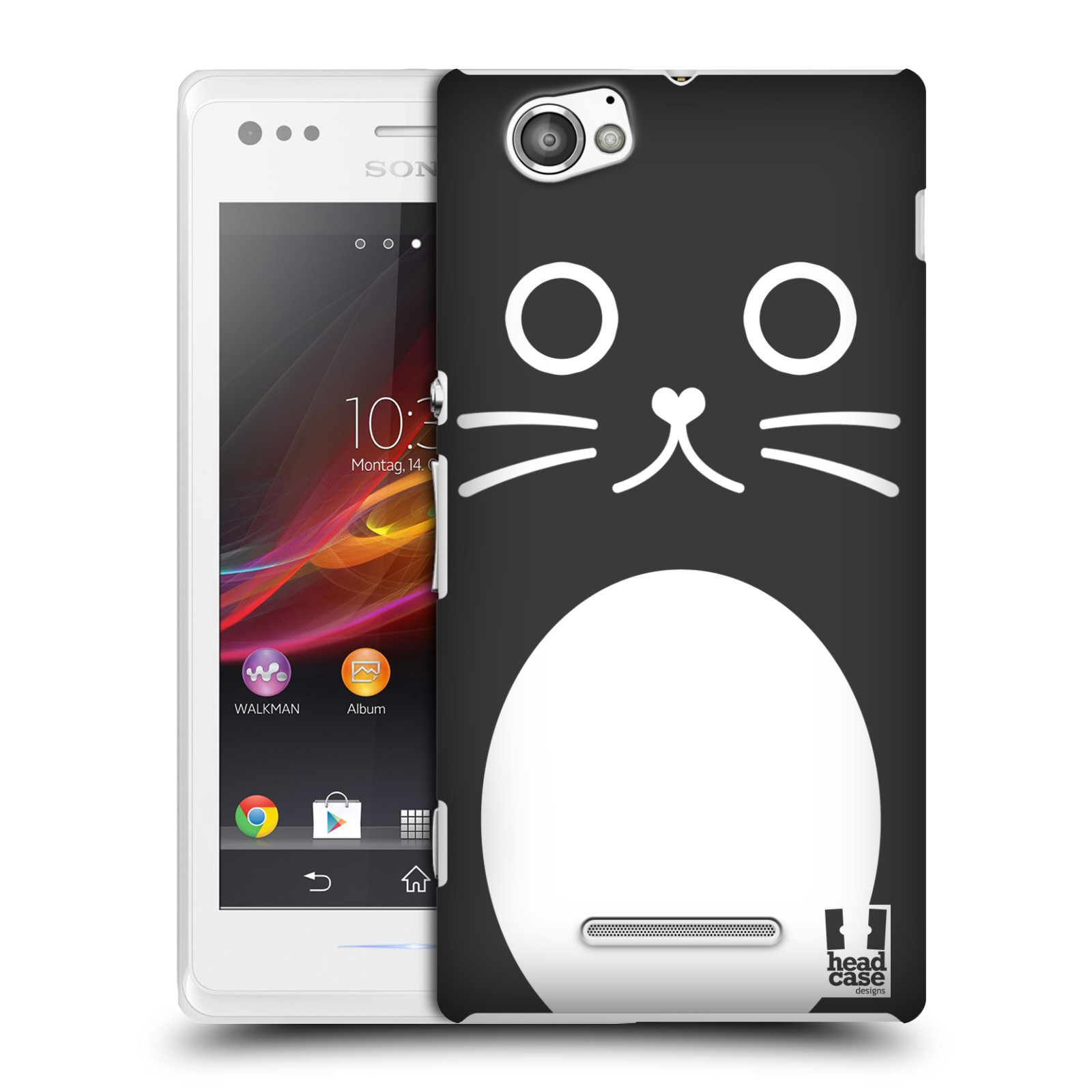 HEAD CASE plastový obal na mobil Sony Xperia M vzor Cartoon Karikatura kreslená zvířátka kočka