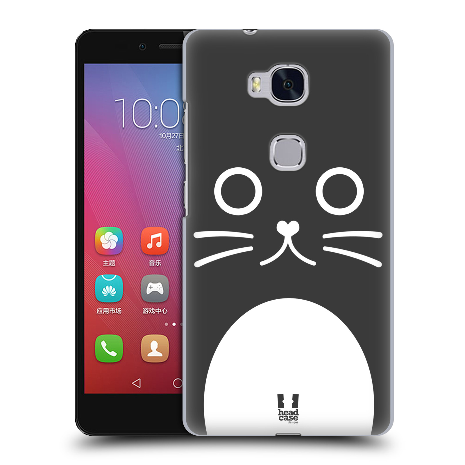 HEAD CASE pevný plastový obal na mobil HUAWEI HONOR 5X vzor Cartoon Karikatura kreslená zvířátka kočka