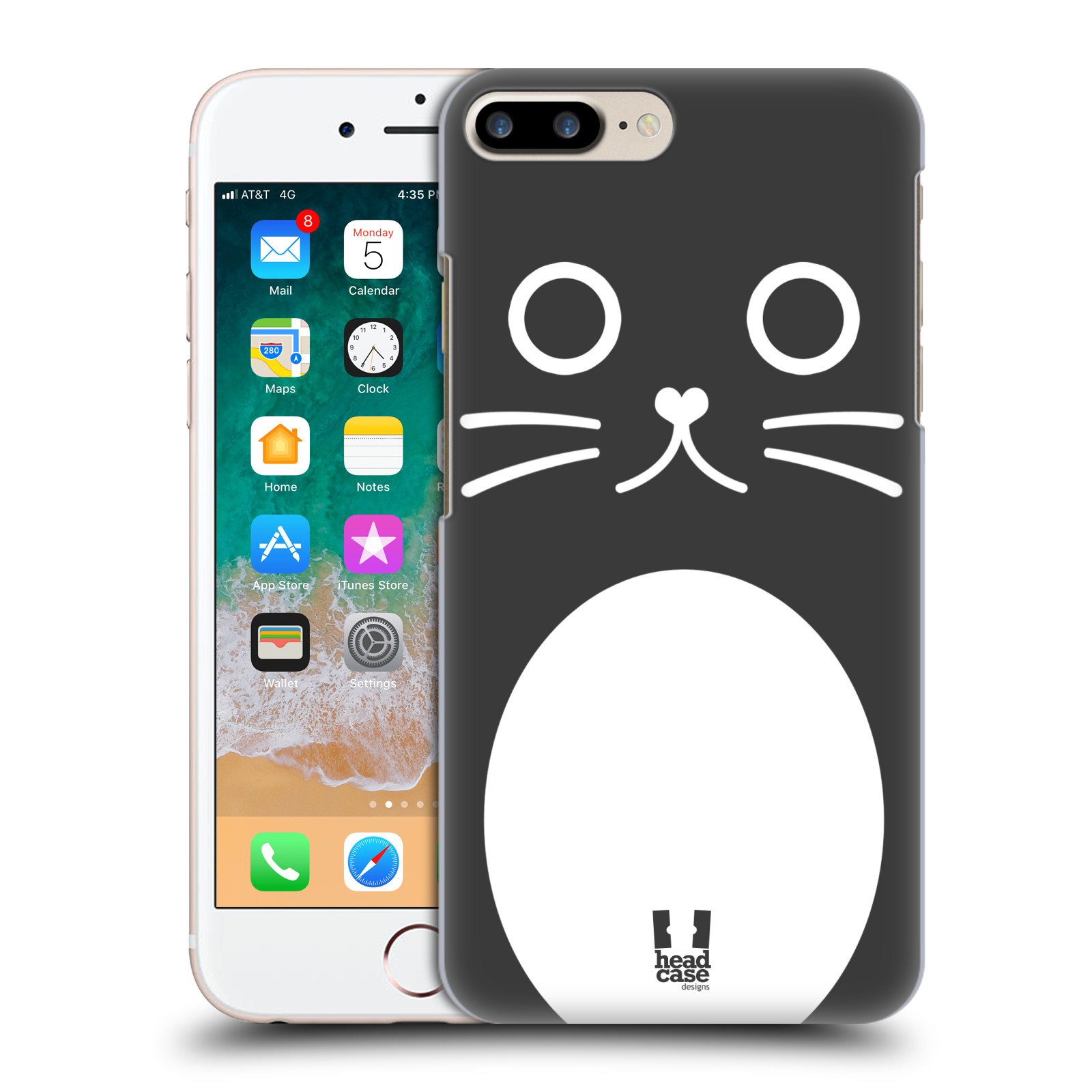 HEAD CASE plastový obal na mobil Apple Iphone 7 PLUS vzor Cartoon Karikatura kreslená zvířátka kočka