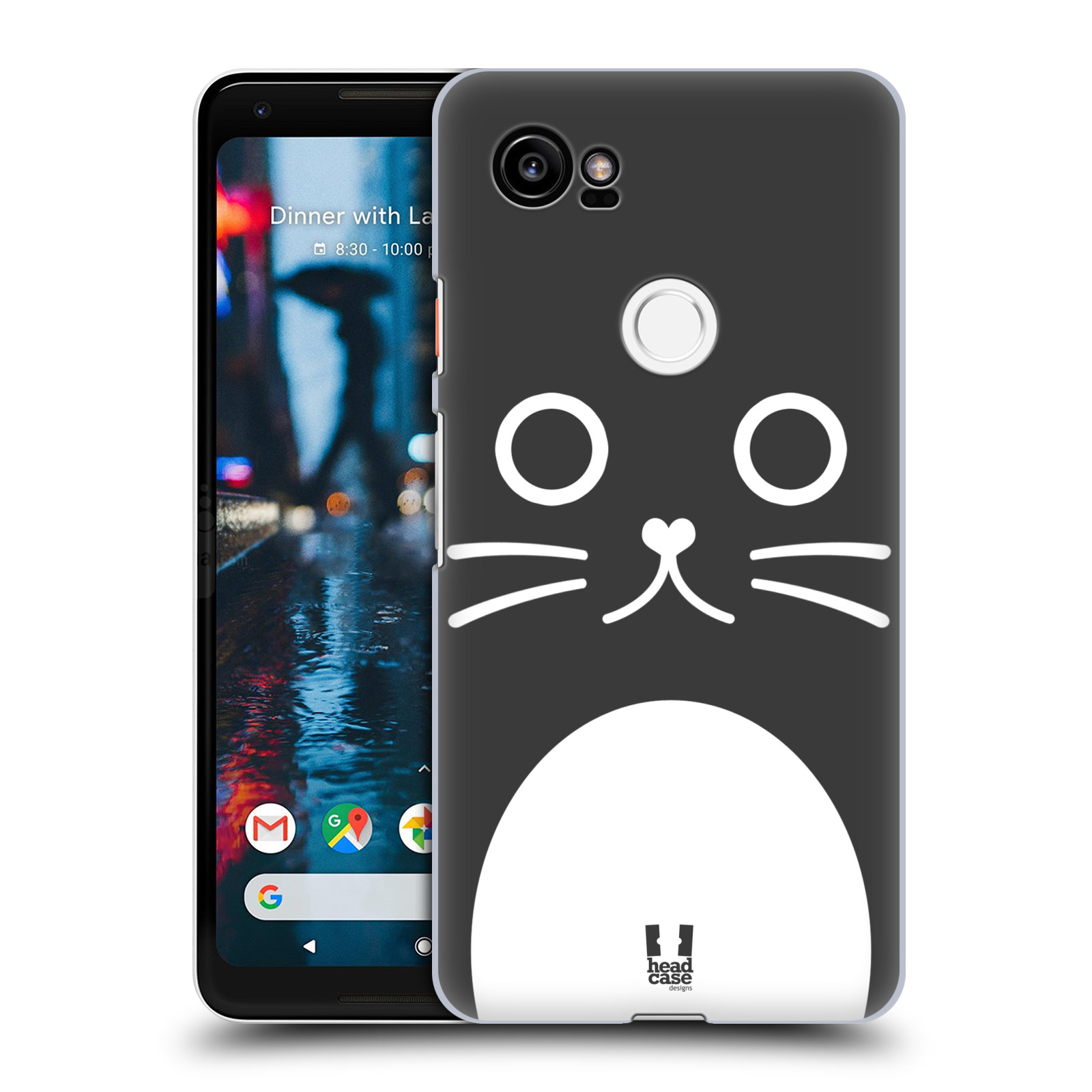 HEAD CASE plastový obal na mobil Google Pixel 2 XL vzor Cartoon Karikatura kreslená zvířátka kočka