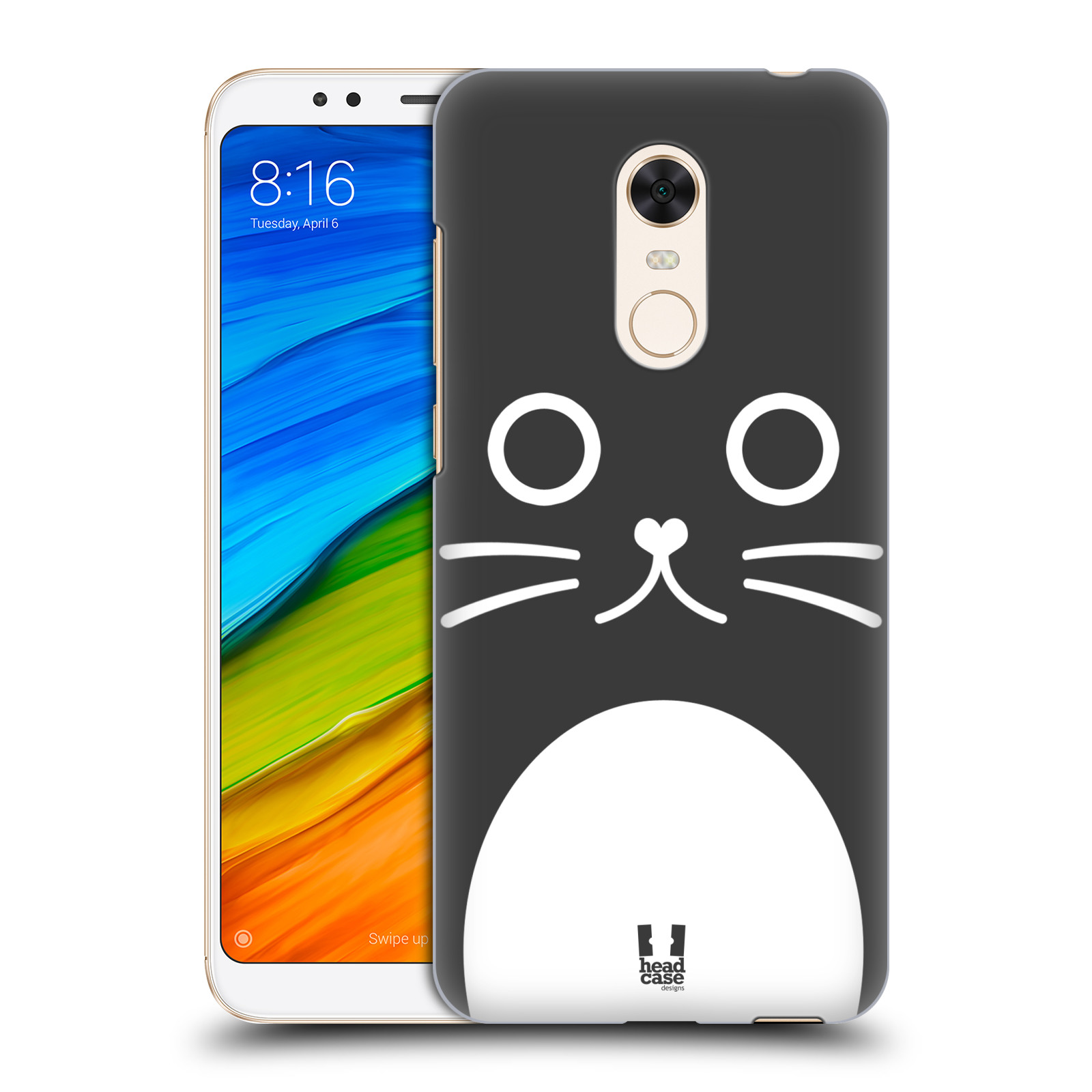 HEAD CASE plastový obal na mobil Xiaomi Redmi 5 PLUS vzor Cartoon Karikatura kreslená zvířátka kočka