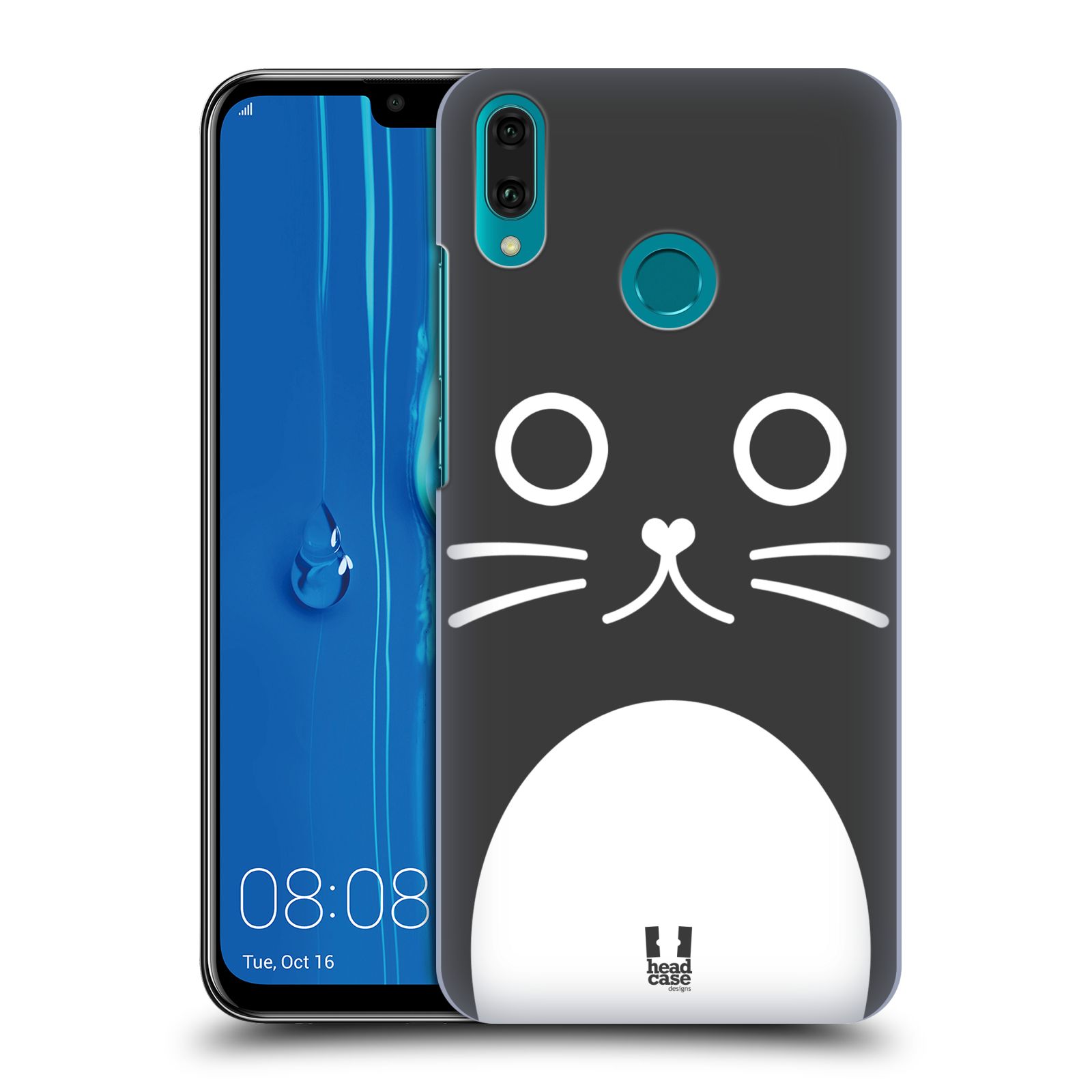 Pouzdro na mobil Huawei Y9 2019 - HEAD CASE - vzor Cartoon Karikatura kreslená zvířátka kočka