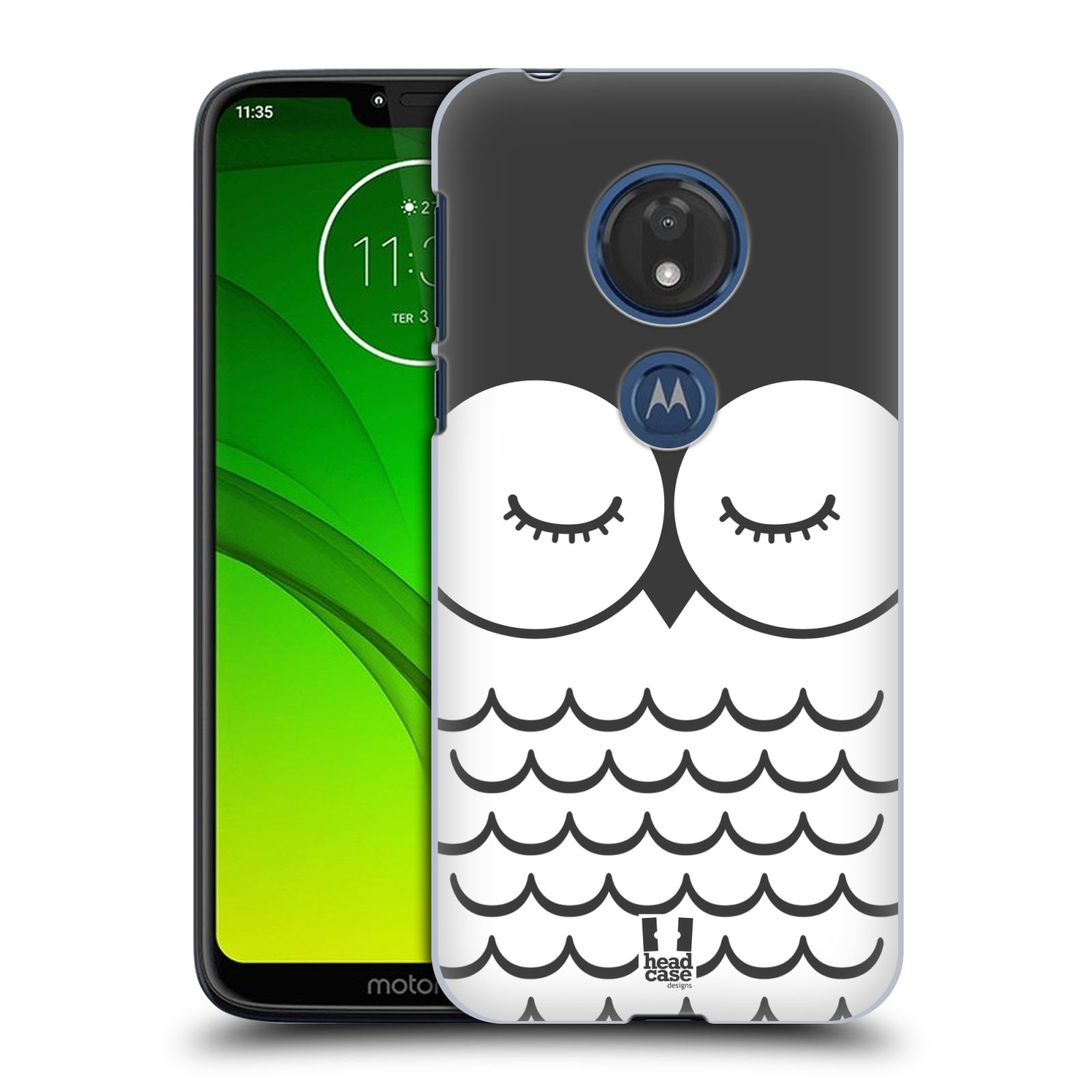 Pouzdro na mobil Motorola Moto G7 Play vzor Cartoon Karikatura kreslená zvířátka sova