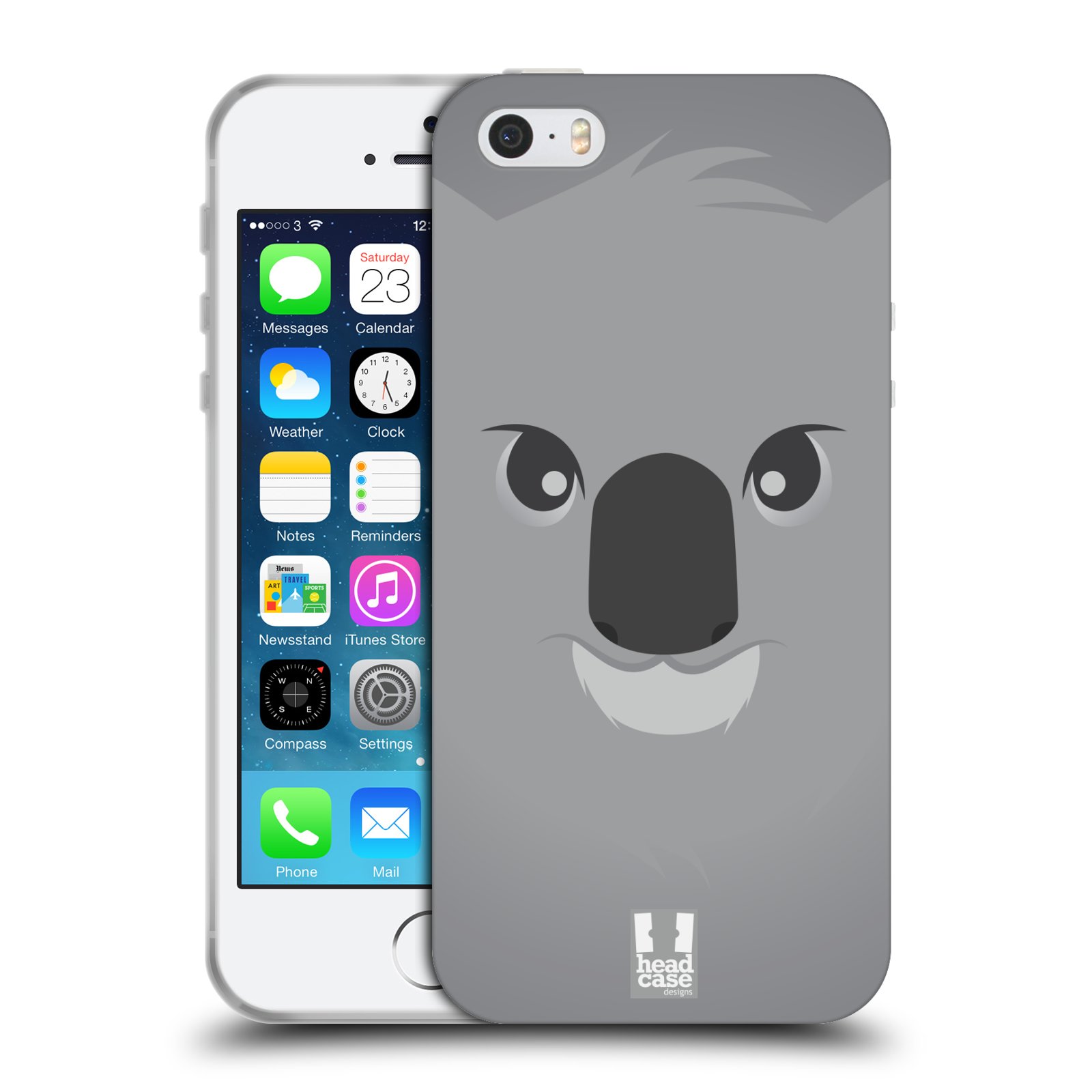 HEAD CASE silikonový obal na mobil Apple Iphone 5/5S vzor Cartoon Karikatura barevná kreslená zvířátka medvídek koala