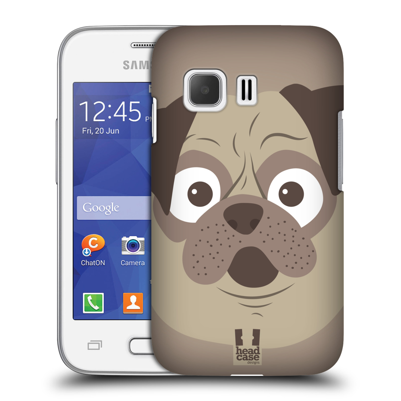 HEAD CASE plastový obal na mobil SAMSUNG Galaxy Young 2 (G130) vzor Cartoon Karikatura barevná kreslená zvířátka pes mopsík