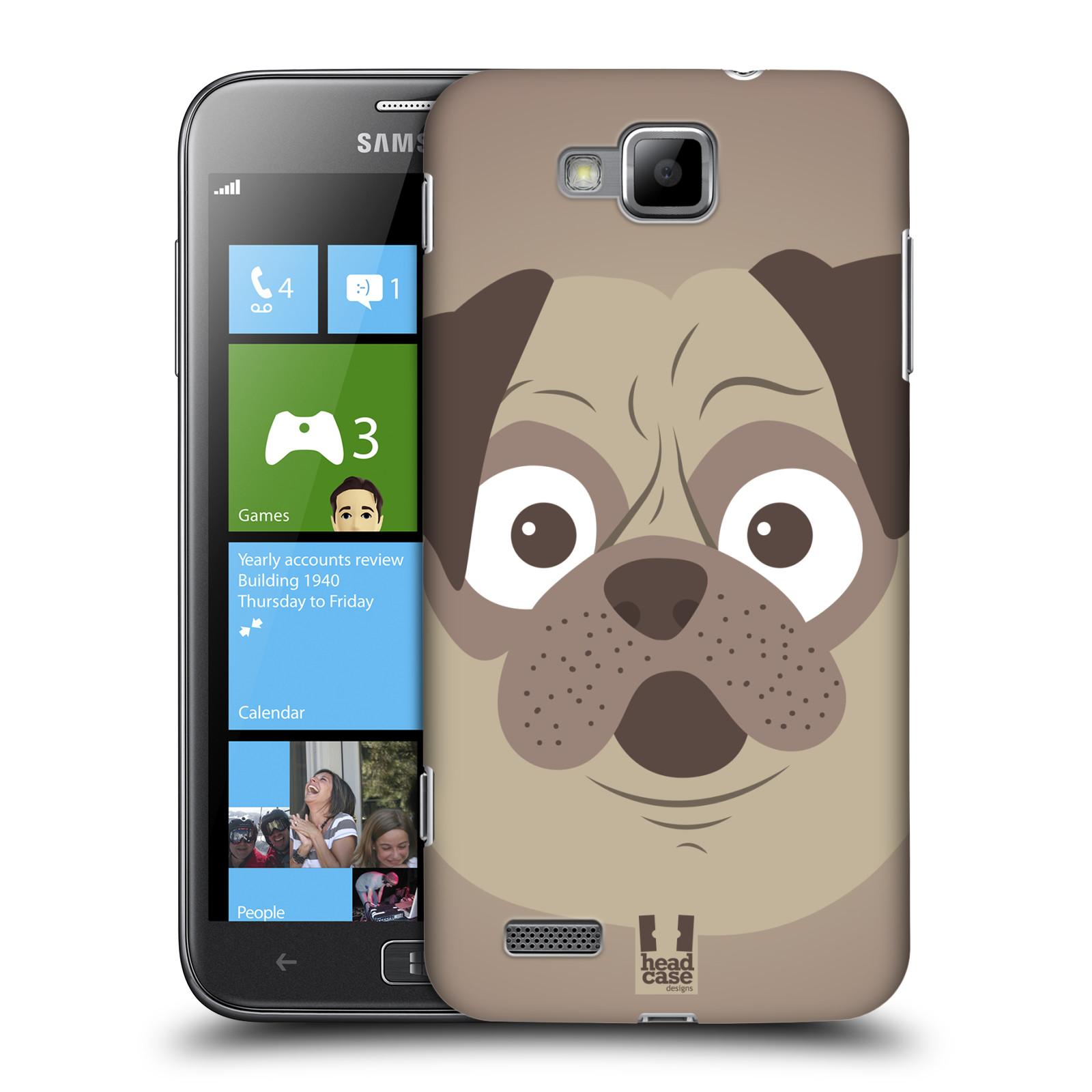 HEAD CASE plastový obal na mobil Samsung ATIV S vzor Cartoon Karikatura barevná kreslená zvířátka pes mopsík