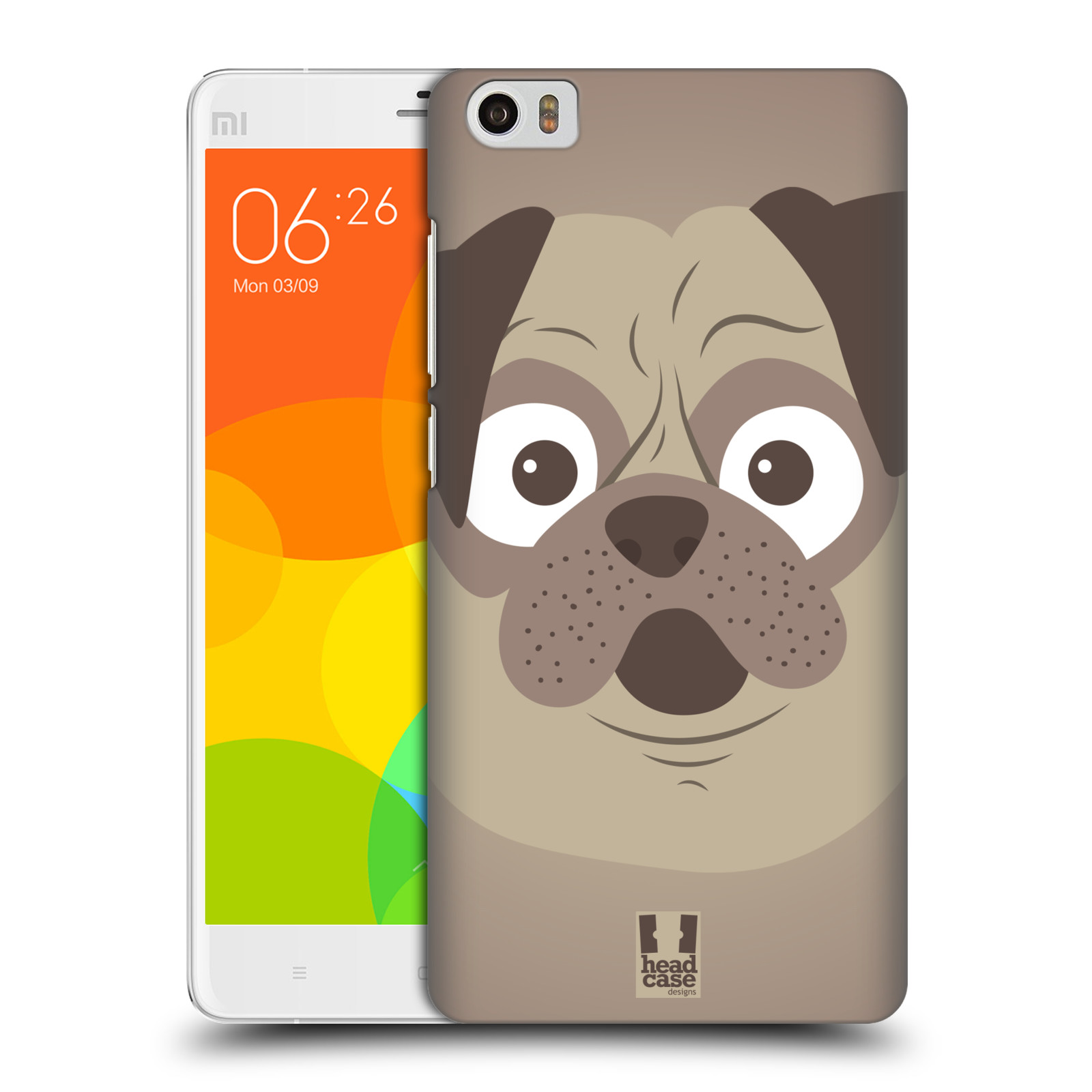 HEAD CASE pevný plastový obal na mobil XIAOMI Mi Note vzor Cartoon Karikatura barevná kreslená zvířátka pes mopsík